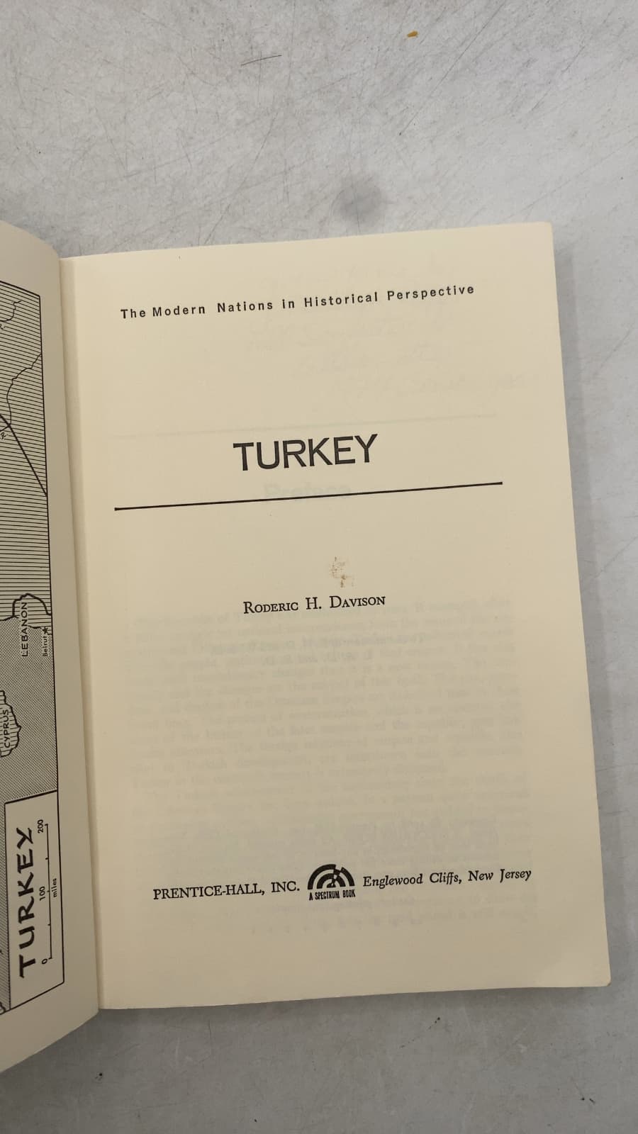 Turkey by Roderic H. Davison - title page