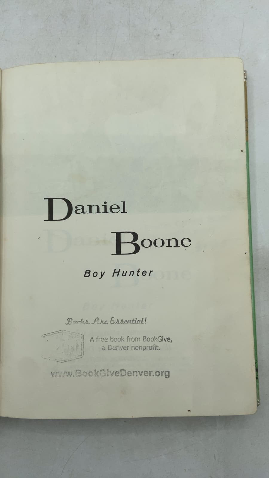 Daniel Boone Boy Hunter by Augusta Stevenson - title page