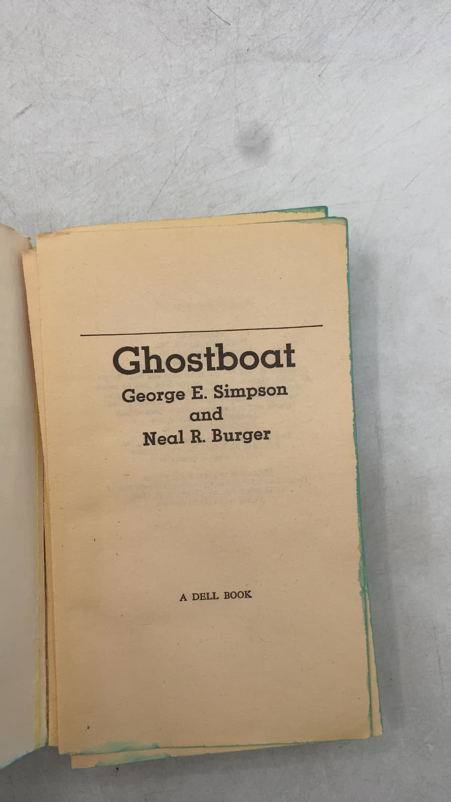 Ghostboat by George E. Simpson and Neal R. Burger - title page