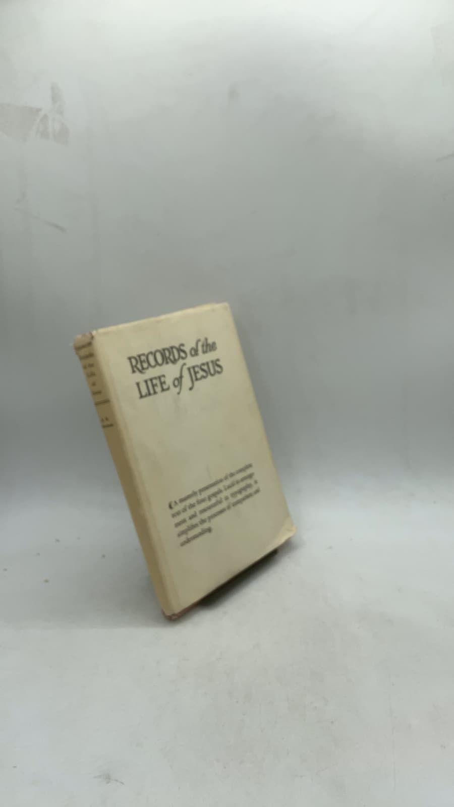 Records of the Life of Jesus by Henry Burton Sharman, Ph.D. - front cover