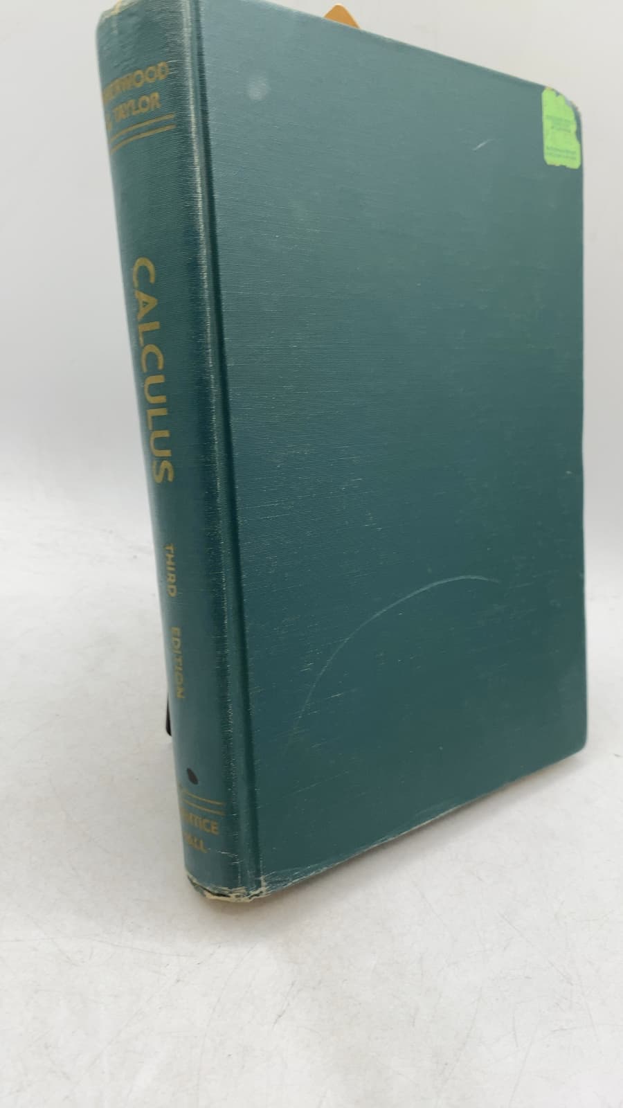 Calculus by G. E. F. Sherwood and Angus E. Taylor - front cover