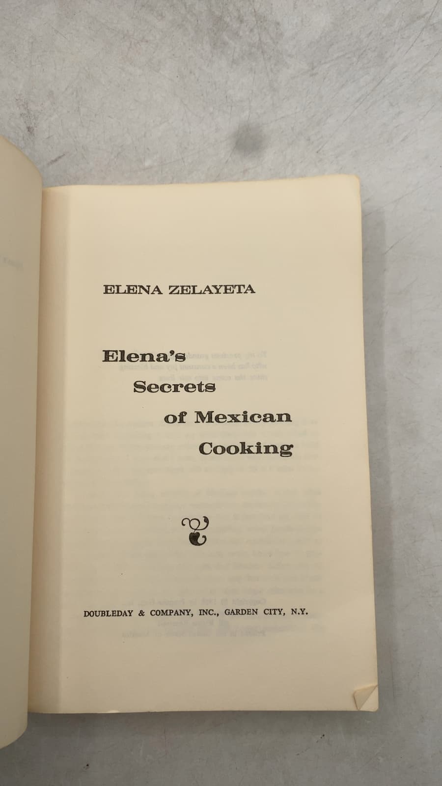 Elena's Secrets of Mexican Cooking by Elena Zelayeta - title page