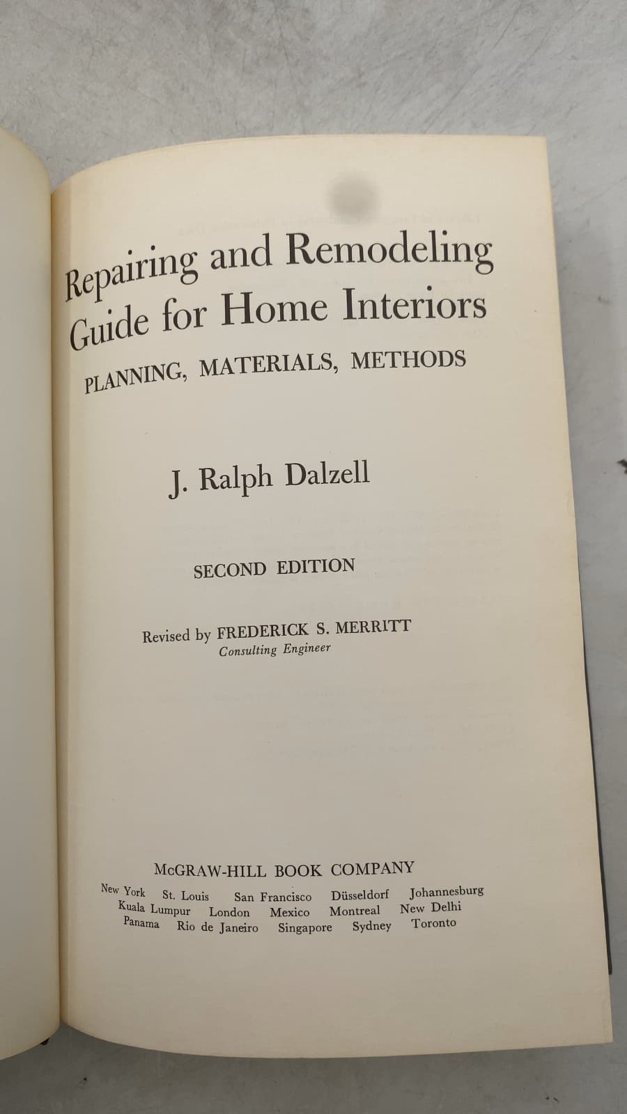 Repairing and Remodeling Guide for Home Interiors: Planning, Materials, Methods by J. Ralph Dalzell - title page