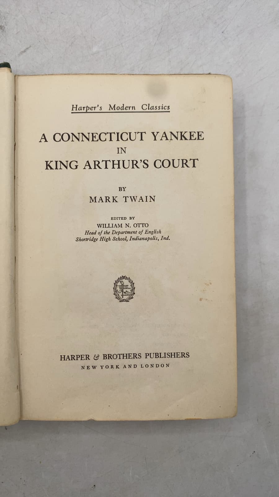 A Connecticut Yankee in King Arthur's Court by Mark Twain - title page