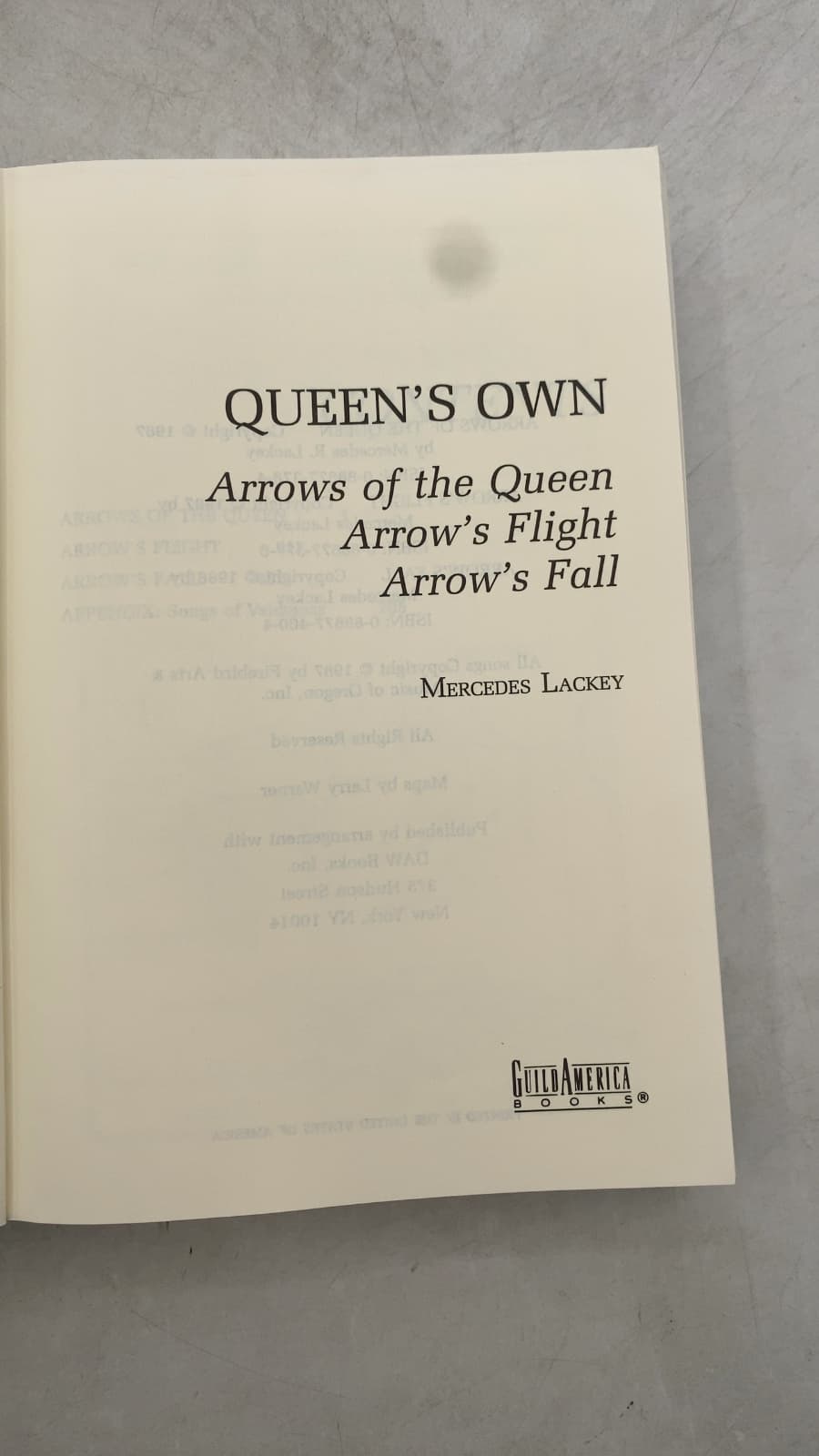 Queen's Own: Arrows of the Queen; Arrow's Flight; Arrow's Fall by Mercedes Lackey - title page