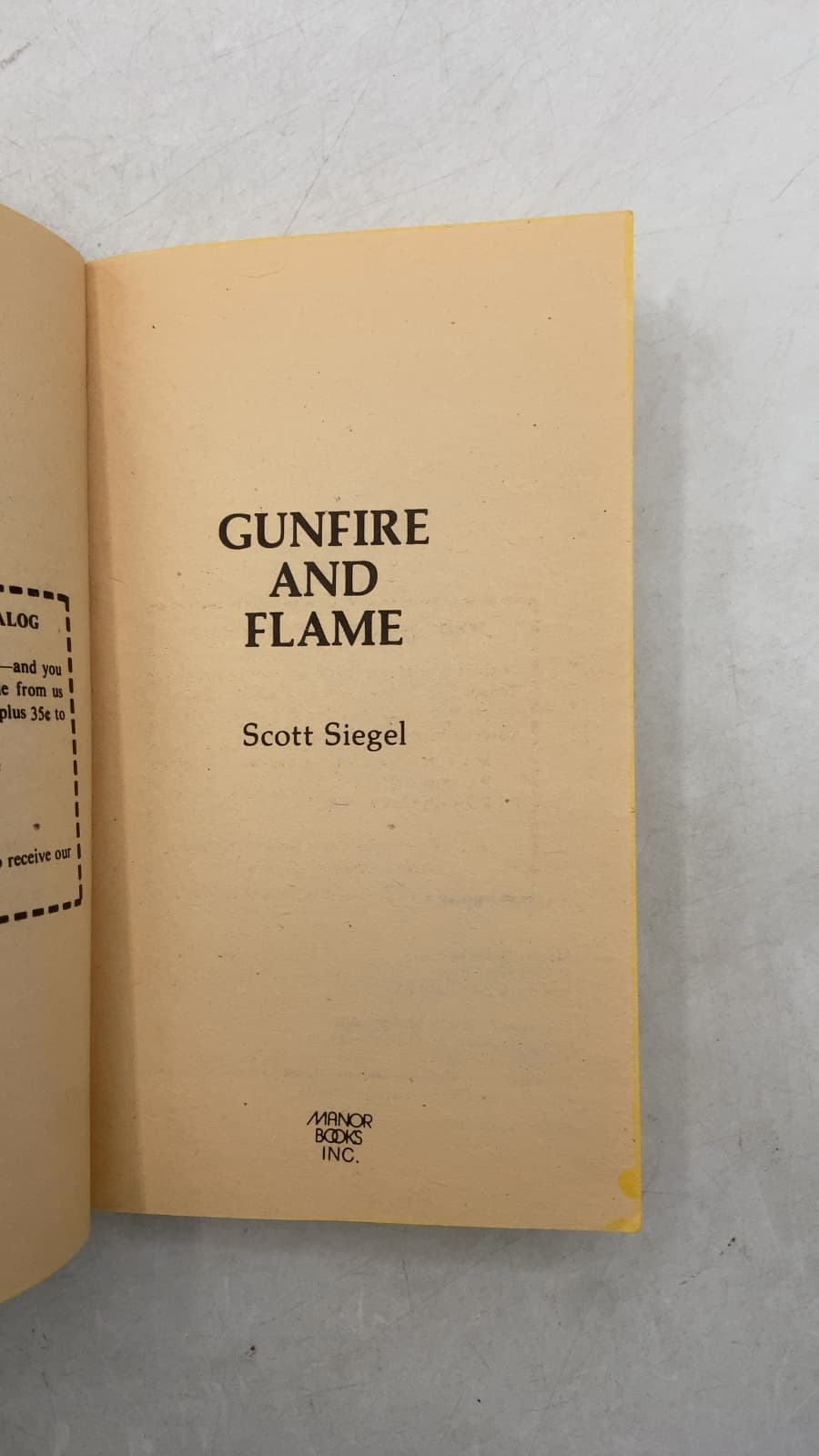 Gunfire and Flame by Scott Siegel - title page
