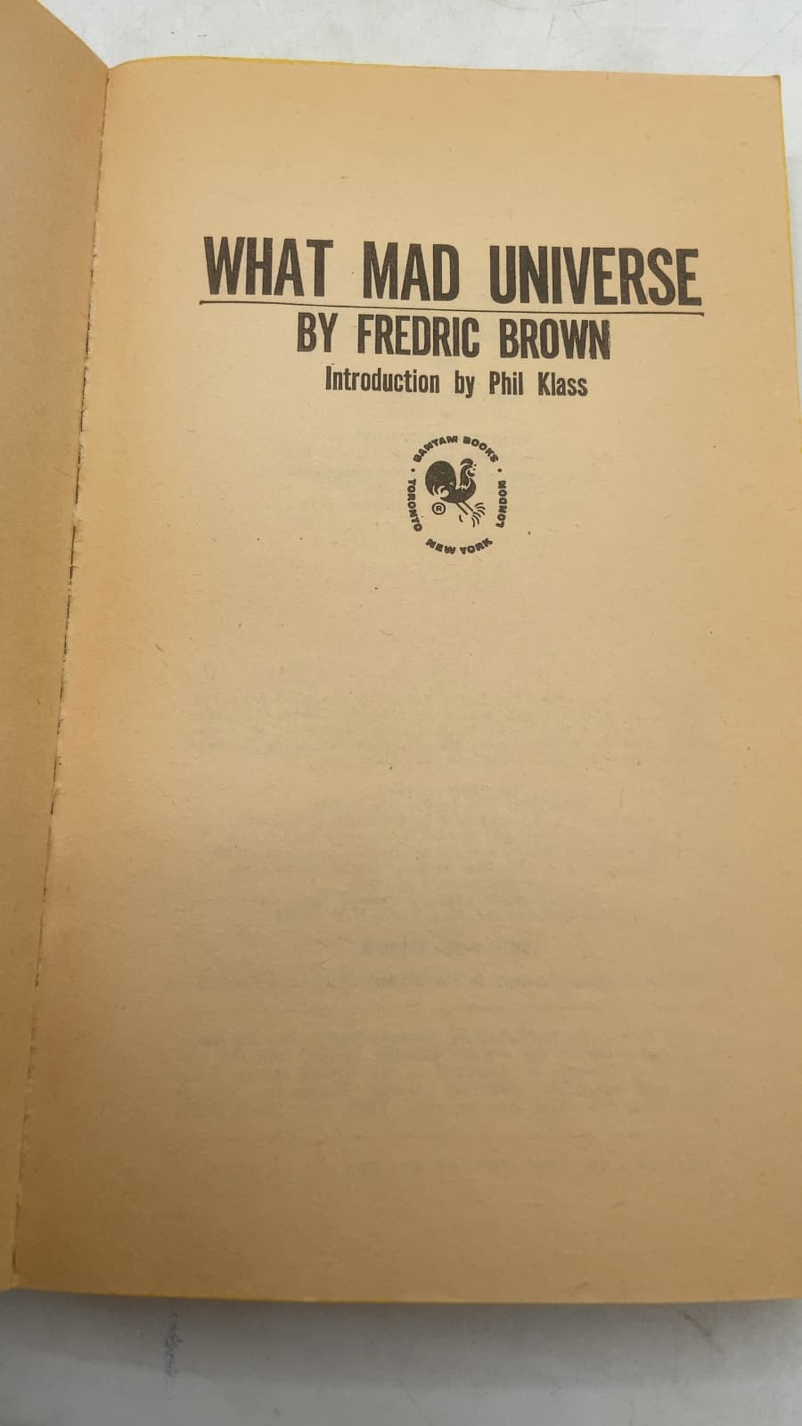 What MAD Universe by Fredric Brown - title page