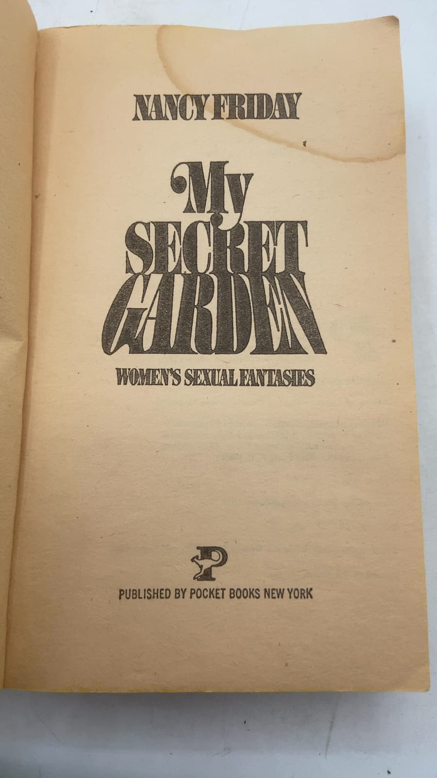 My Secret Garden: Women's Sexual Fantasies by Nancy Friday - title page