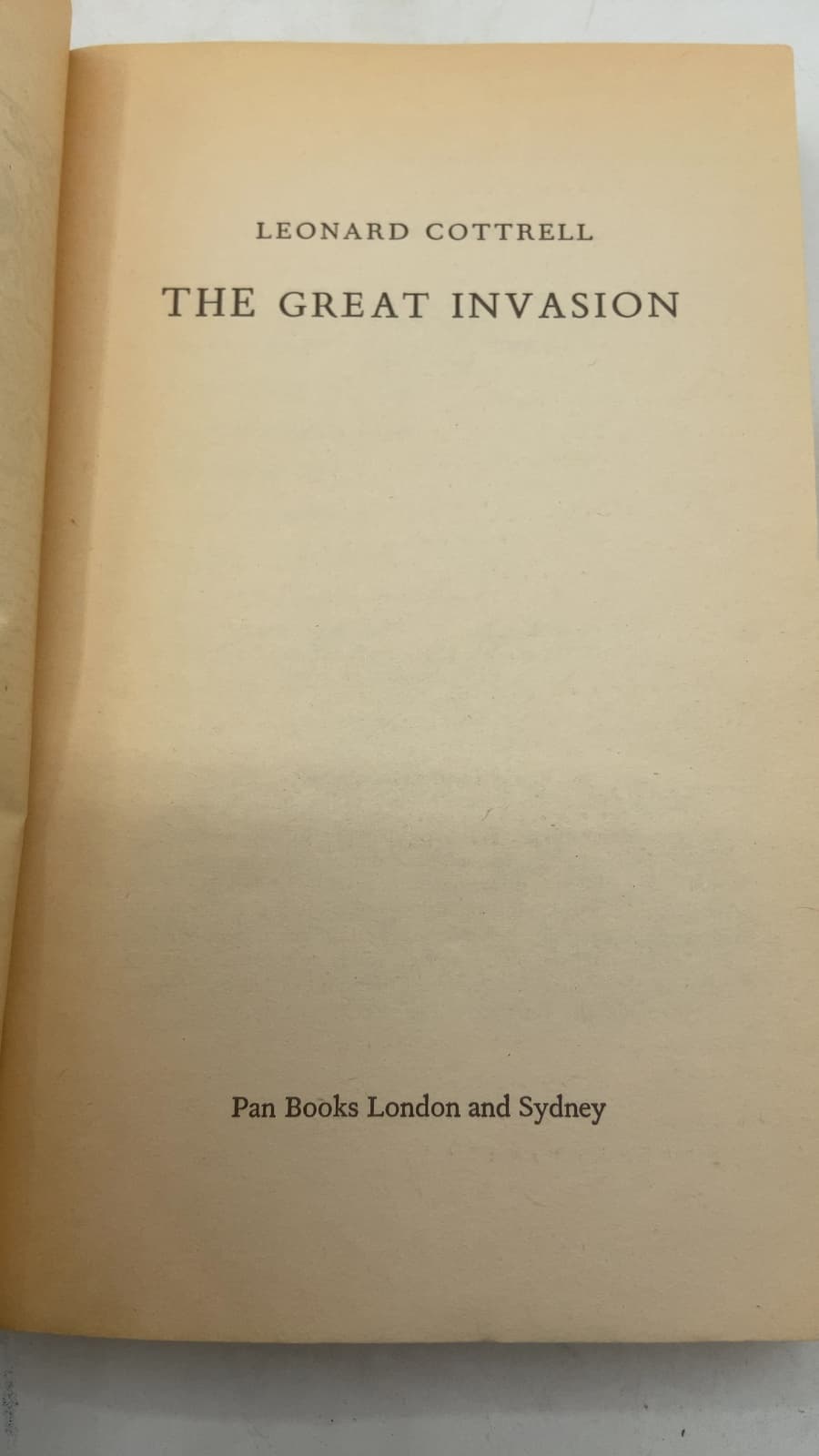 The Great Invasion by Leonard Cottrell - title page