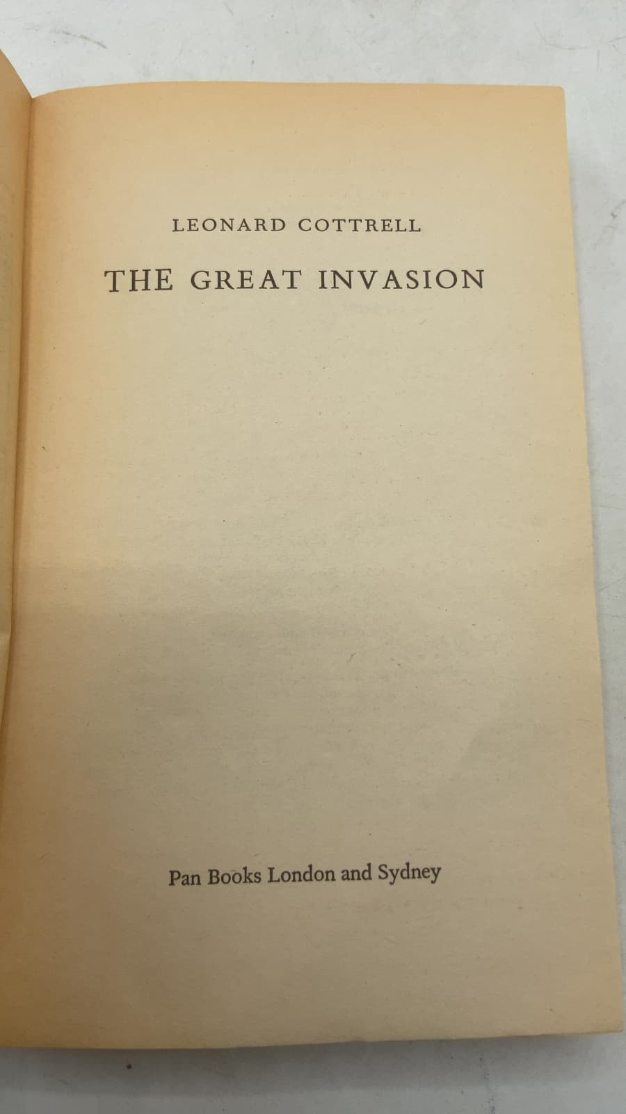 The Great Invasion by Leonard Cottrell - title page