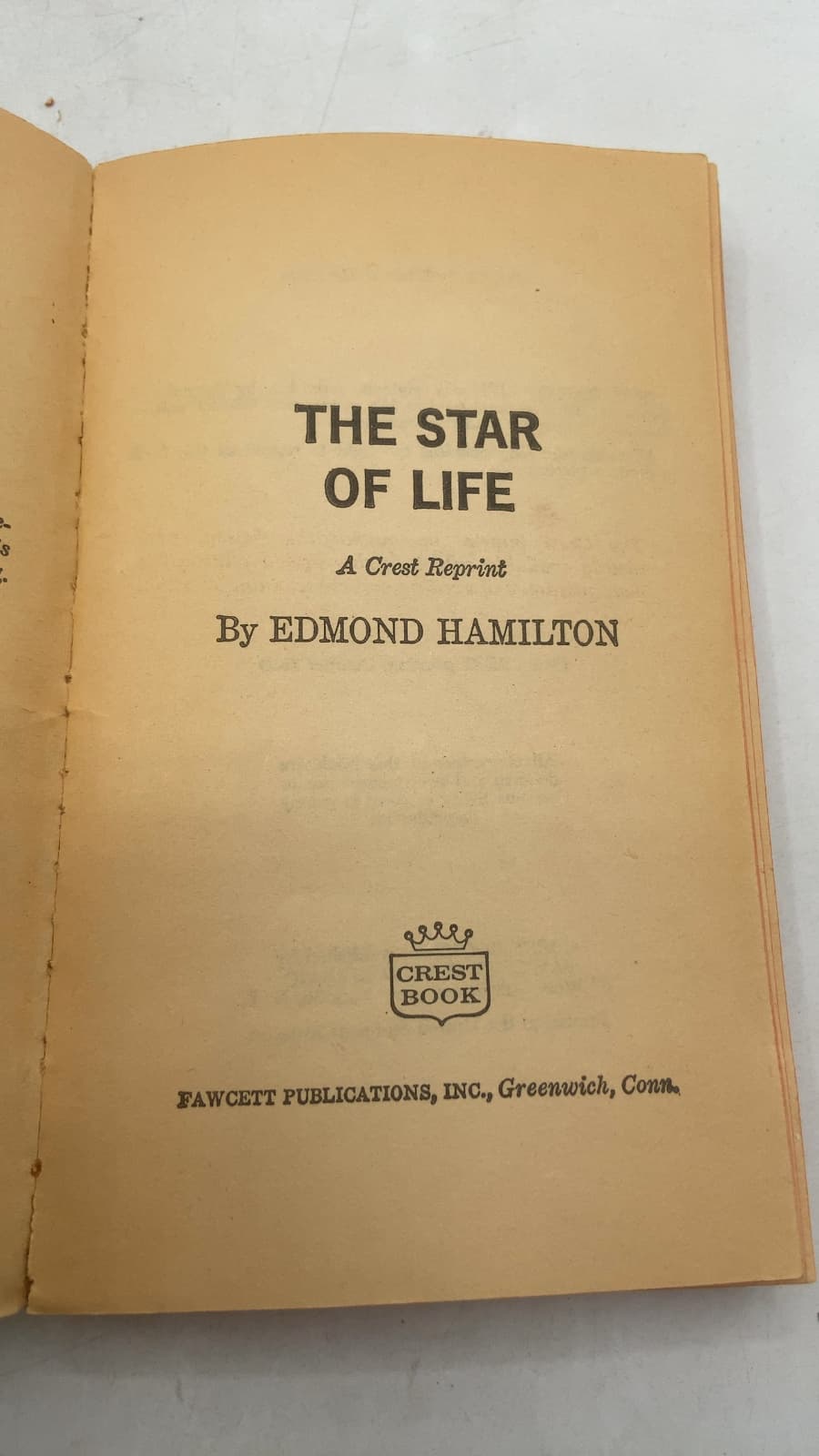 The Star of Life by Edmond Hamilton - title page