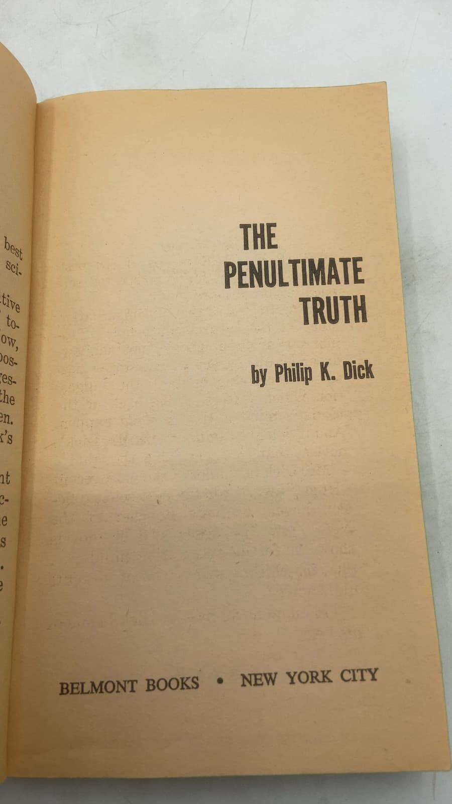 The Penultimate Truth by Philip K. Dick - title page