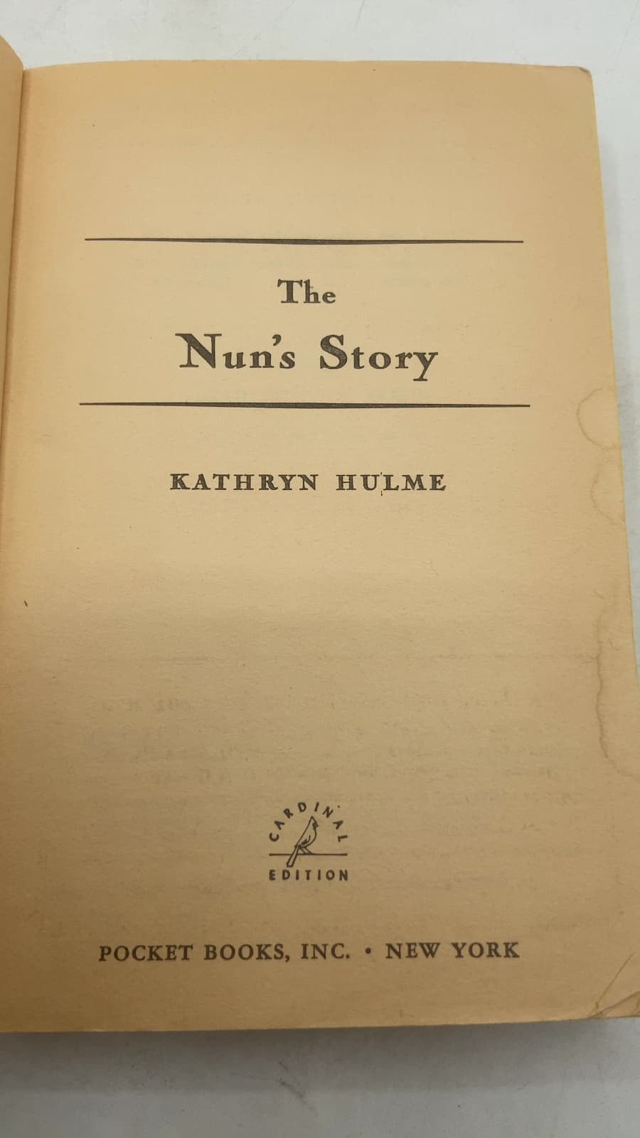 The Nun's Story by Kathryn Hulme - title page