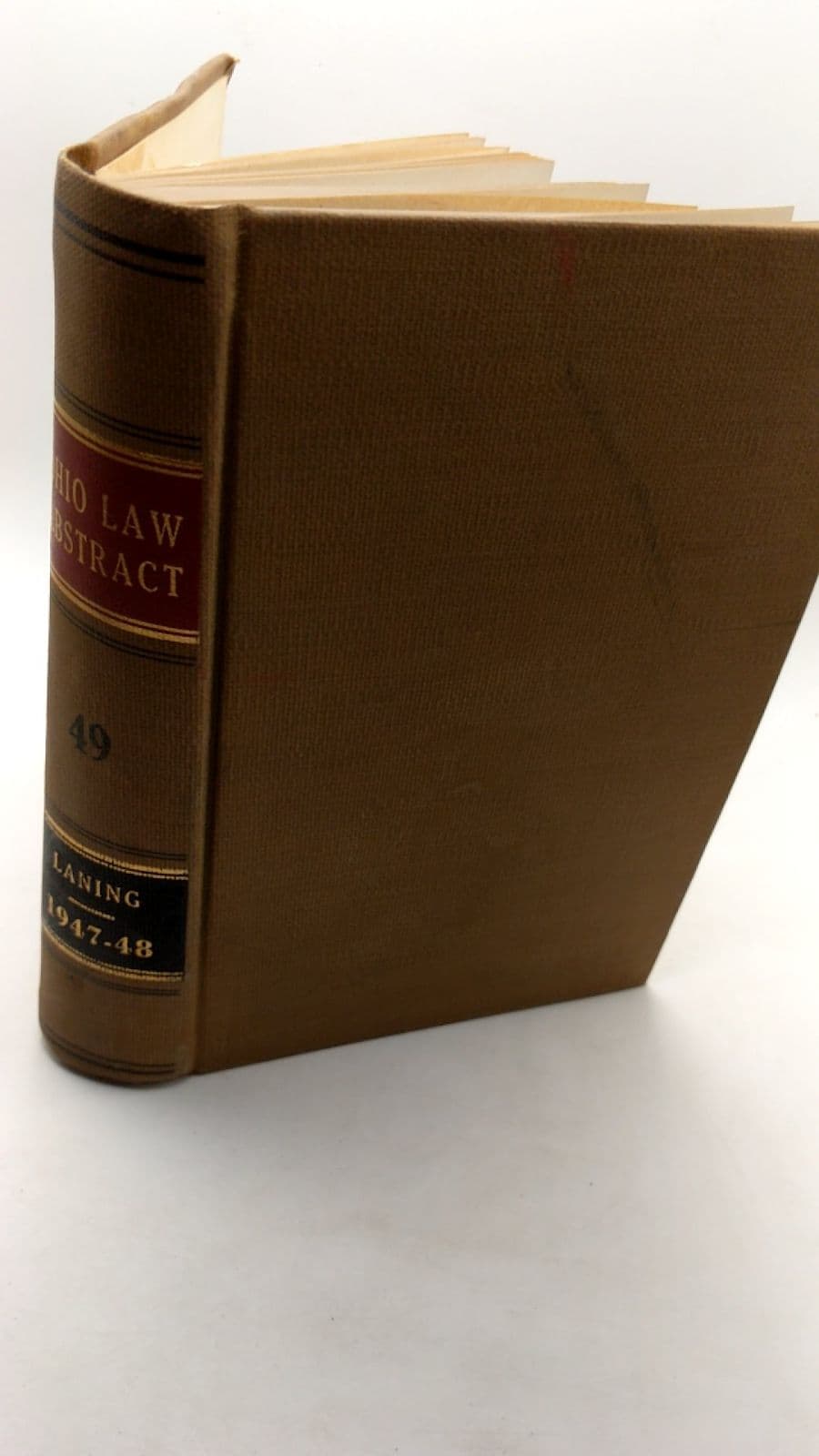 The Ohio Law Abstract Volume 49 by Sheldon R. Laning, Editor - front cover