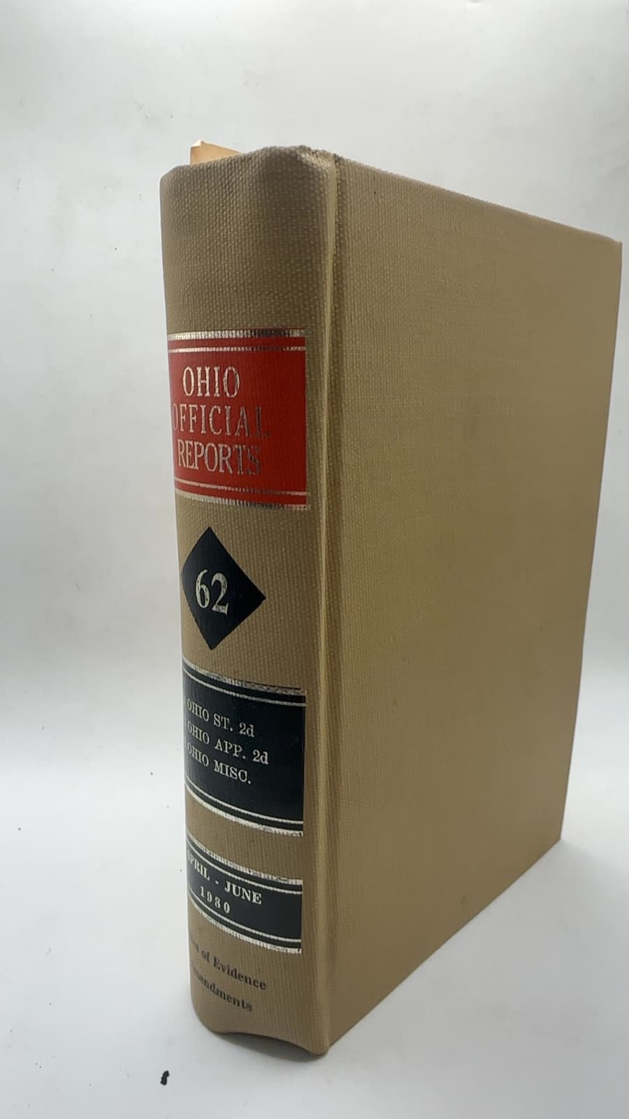 Ohio Official Reports by William W. Docter - front cover