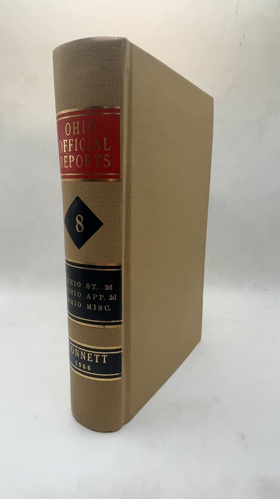 Reports of Cases Argued and Determined in the Supreme Court of Ohio 8 by Hiram L. Connett - front cover