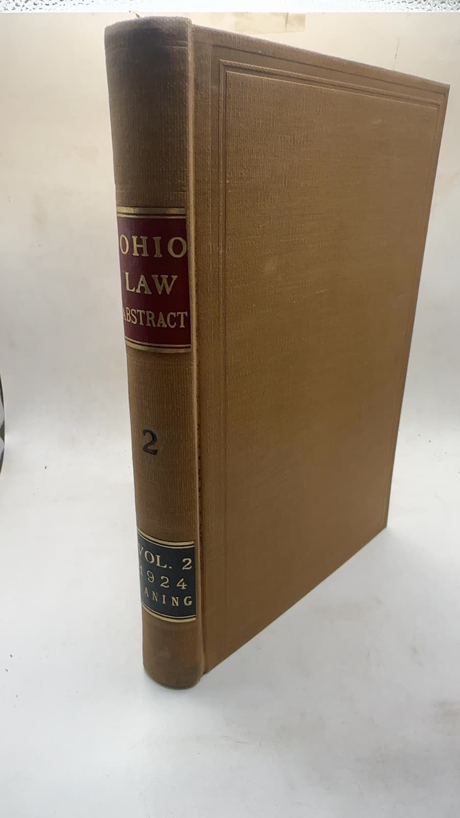 The Ohio Law Abstract Volume 2 by W. J. Tossell - front cover