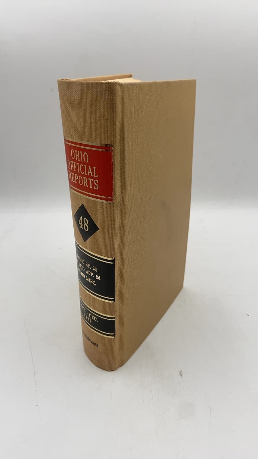 Ohio Official Reports V. 48 by William W. Docter - front cover