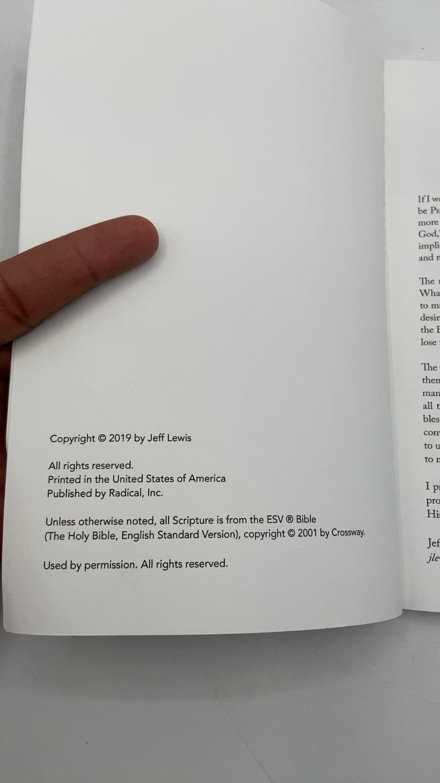 God's Heart FOR THE Nations by Jeff Lewis - copyright page showing 2019 details