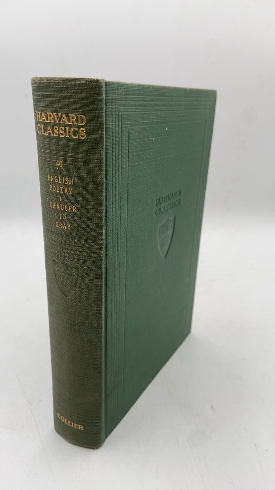 English Poetry in Three Volumes Volume I From Chaucer to Gray