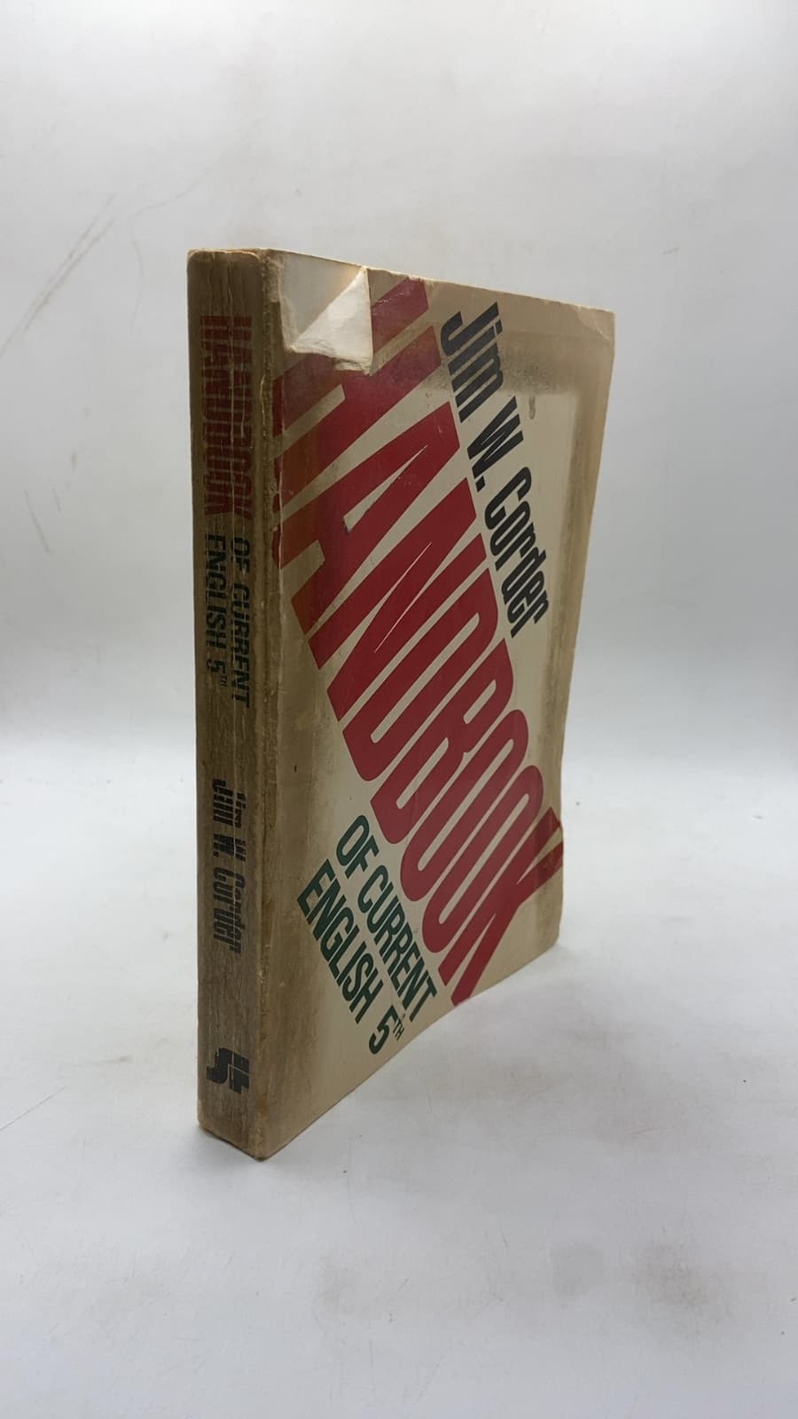 Handbook of Current English by Jimmie Wayne Corder - front cover