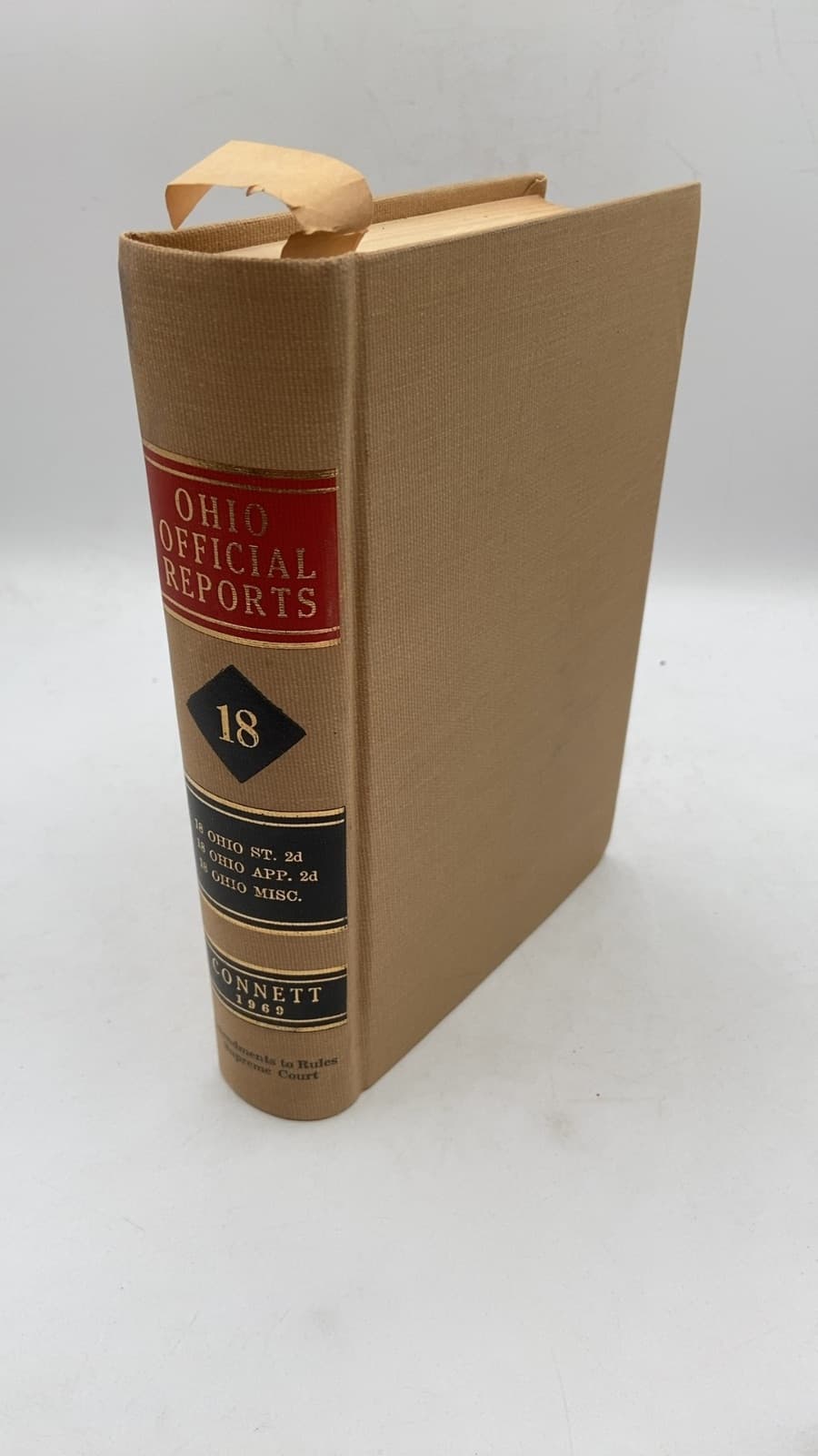 Vol 18. Reports of Cases Argued and Determined in the Supreme Court of Ohio by Hiram L. Connett - front cover