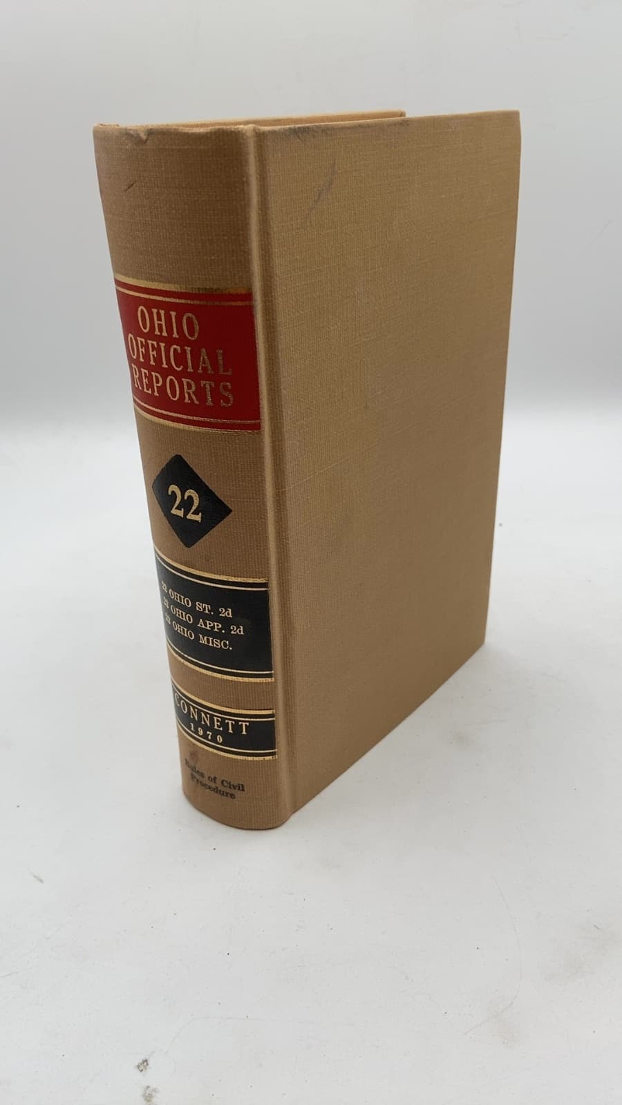 Vol 22. Reports of Cases Argued and Determined in the Supreme Court of Ohio by Hiram L. Connett - front cover