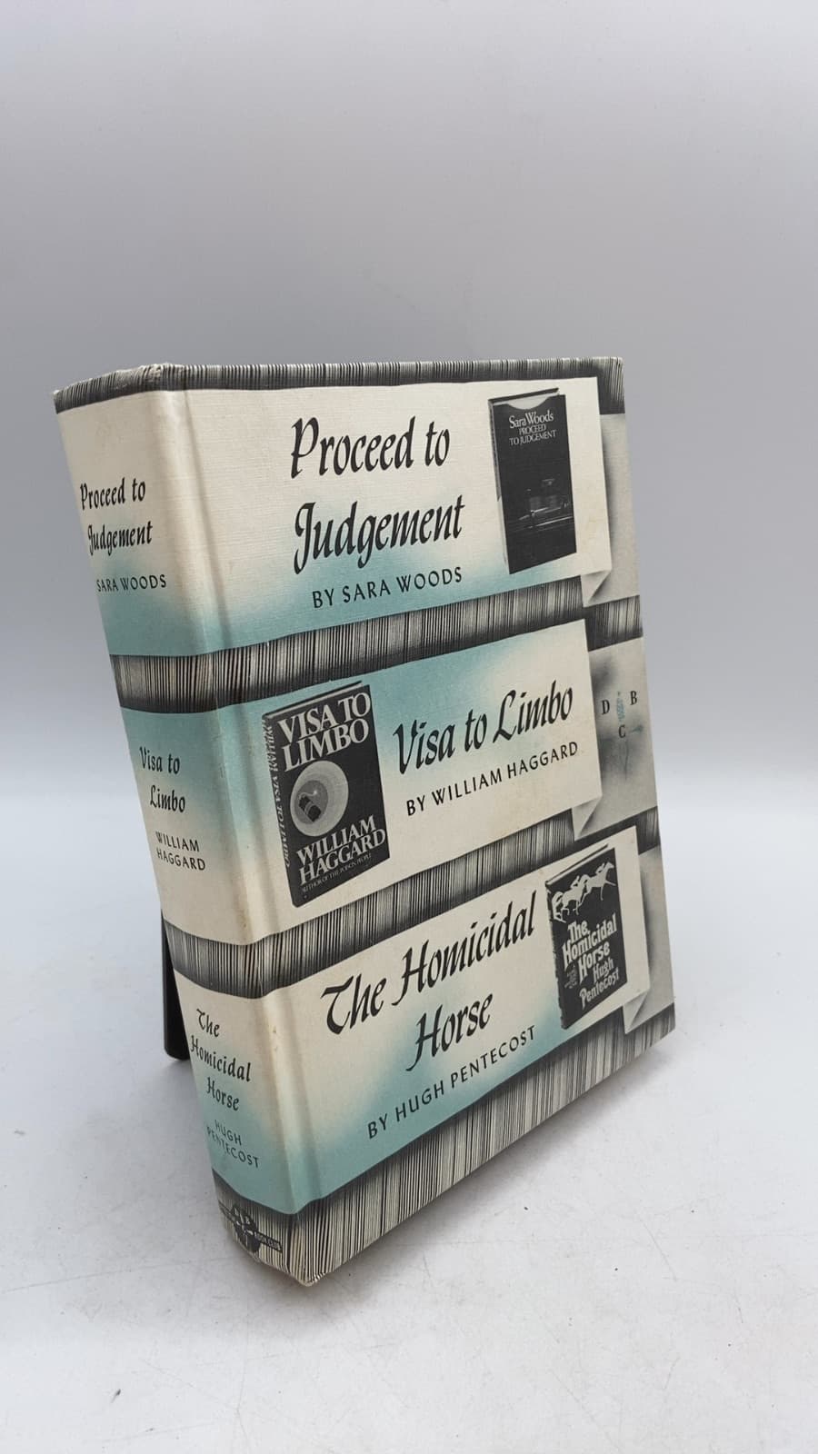 Proceed to Judgement / Visa to Limbo / The Homicidal Horse by Sara Woods / William Haggard / Hugh Pentecost - front cover