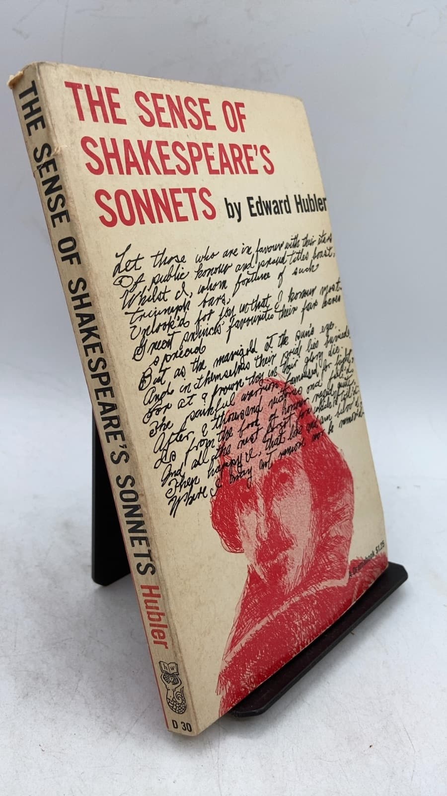 The Sense of Shakespeare's Sonnets by Edward Hubler - front cover