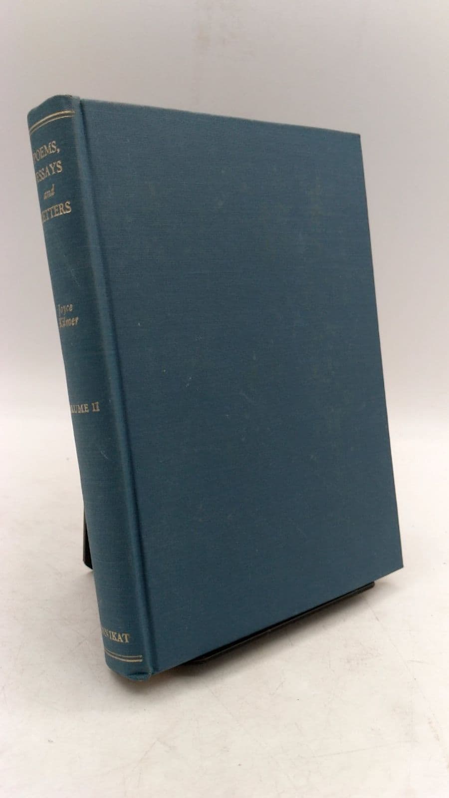 Poems, Essays and Letters by Joyce Kilmer - front cover