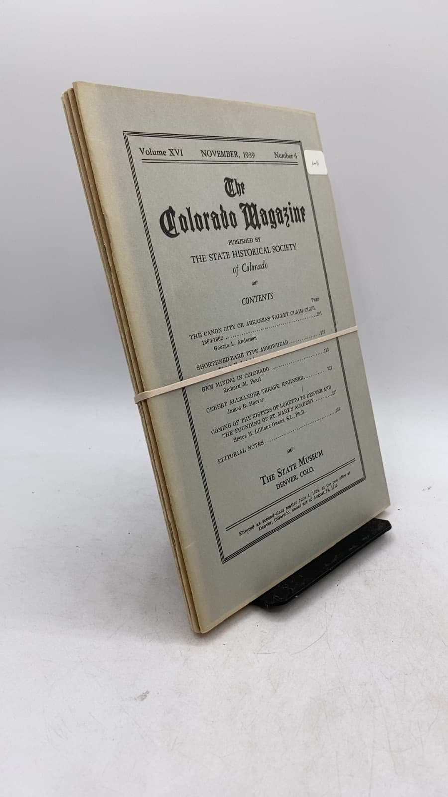 The Colorado Magazine mixed 1939-1943 by The State Historical Society of Colorado - front cover