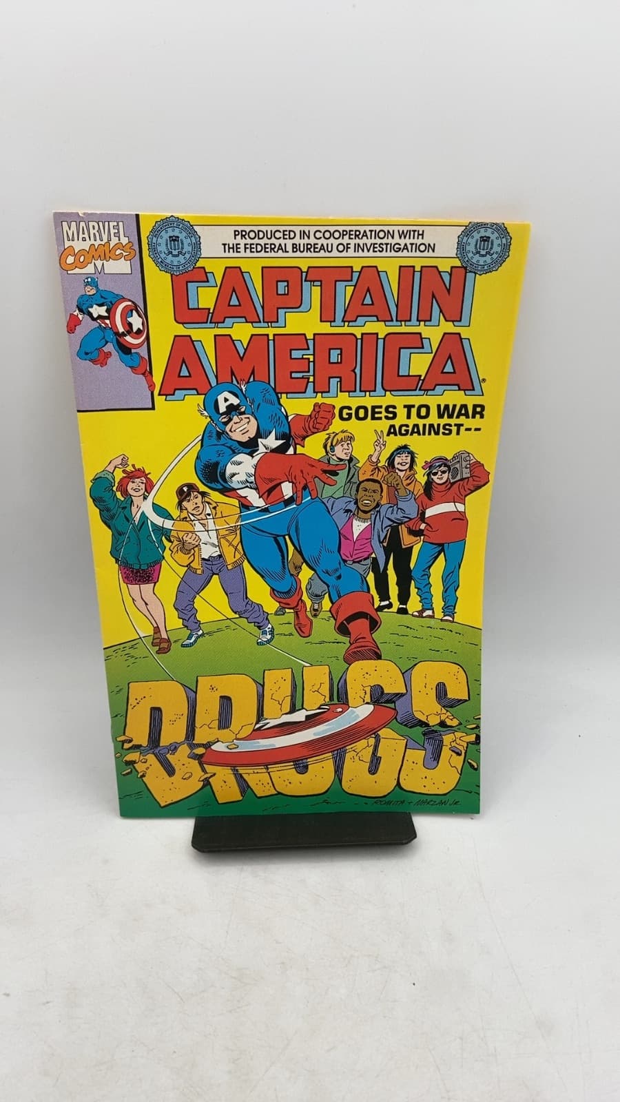 Captain America Goes to War Against Drugs - front cover