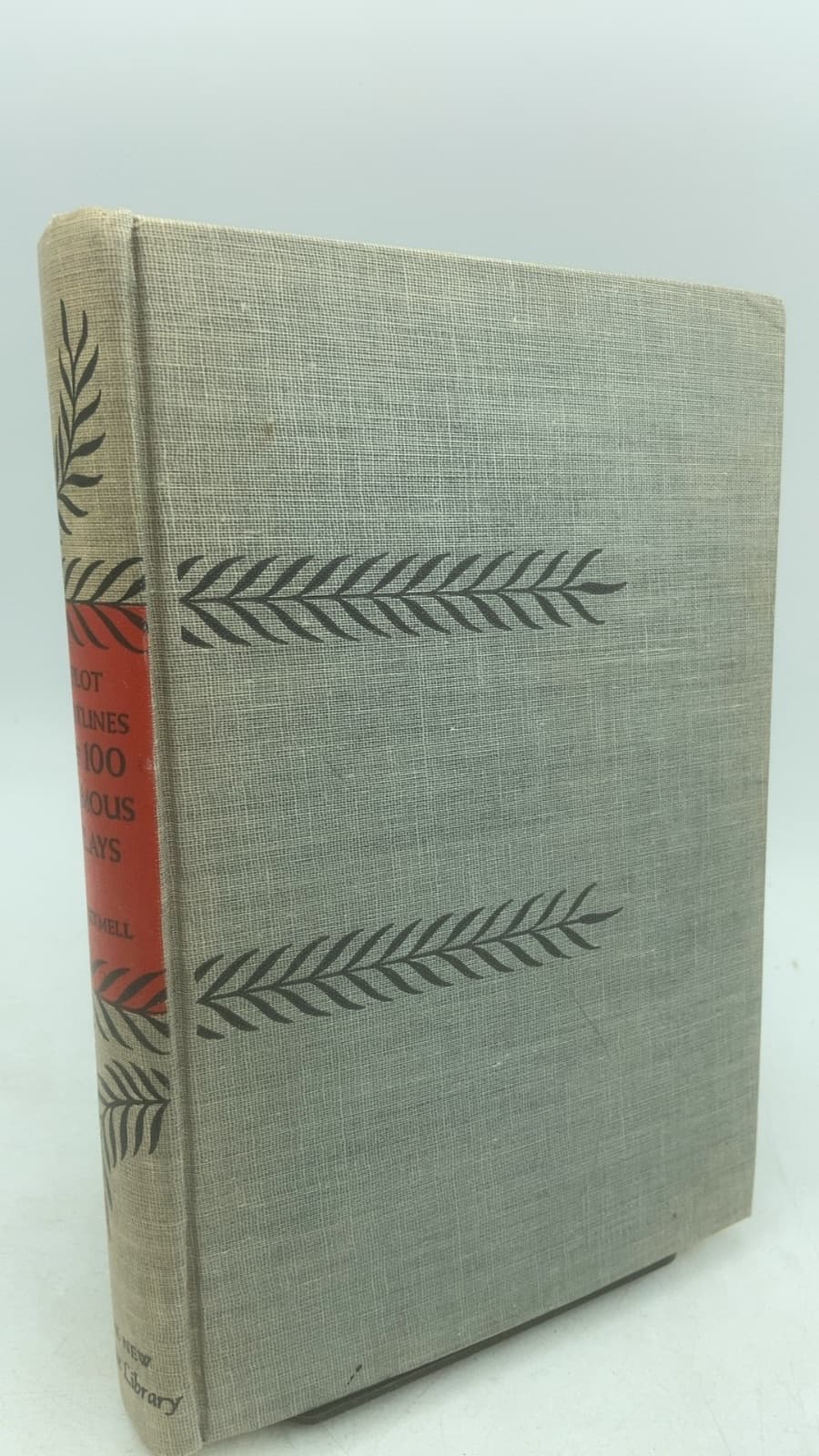 Plot Outlines of 100 Famous Plays by Van H. Cartmell - front cover