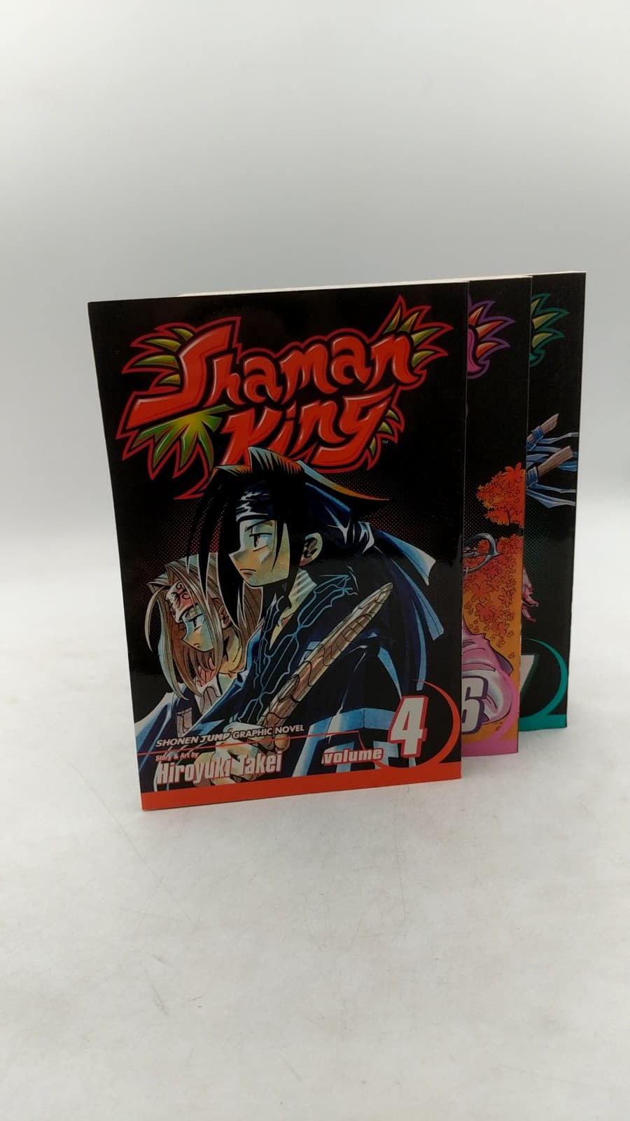 Shaman King Volumes 4, 6, 7 by Hiroyuki Takei - front cover