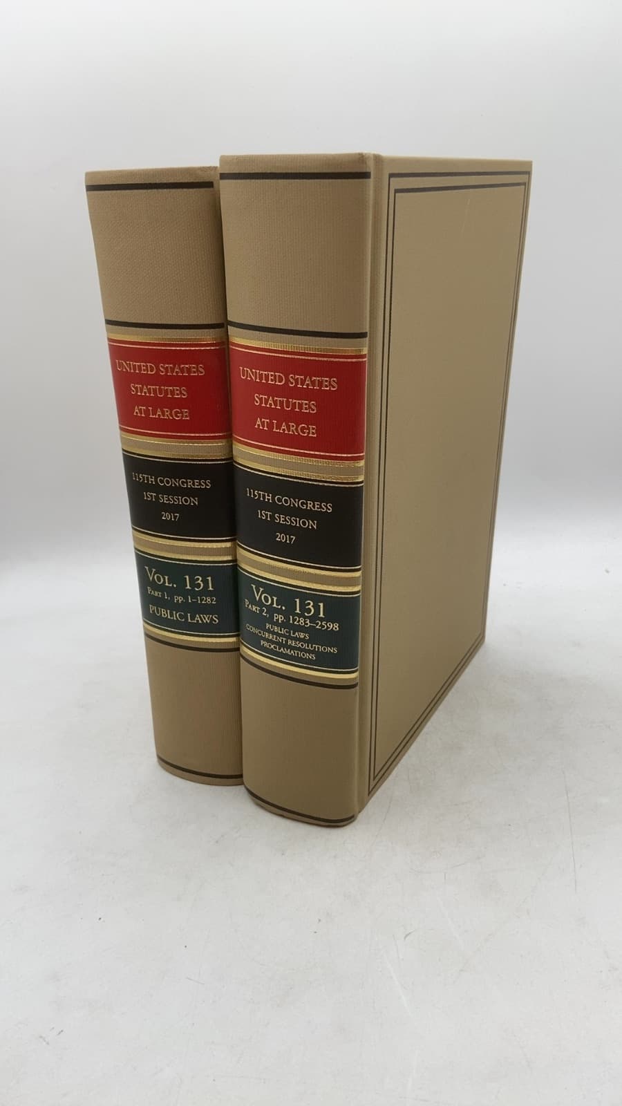United States Statutes at Large, Volume 131 (parts 1-2) by Office of the Federal Register, National Archives and Records Administration - front cover