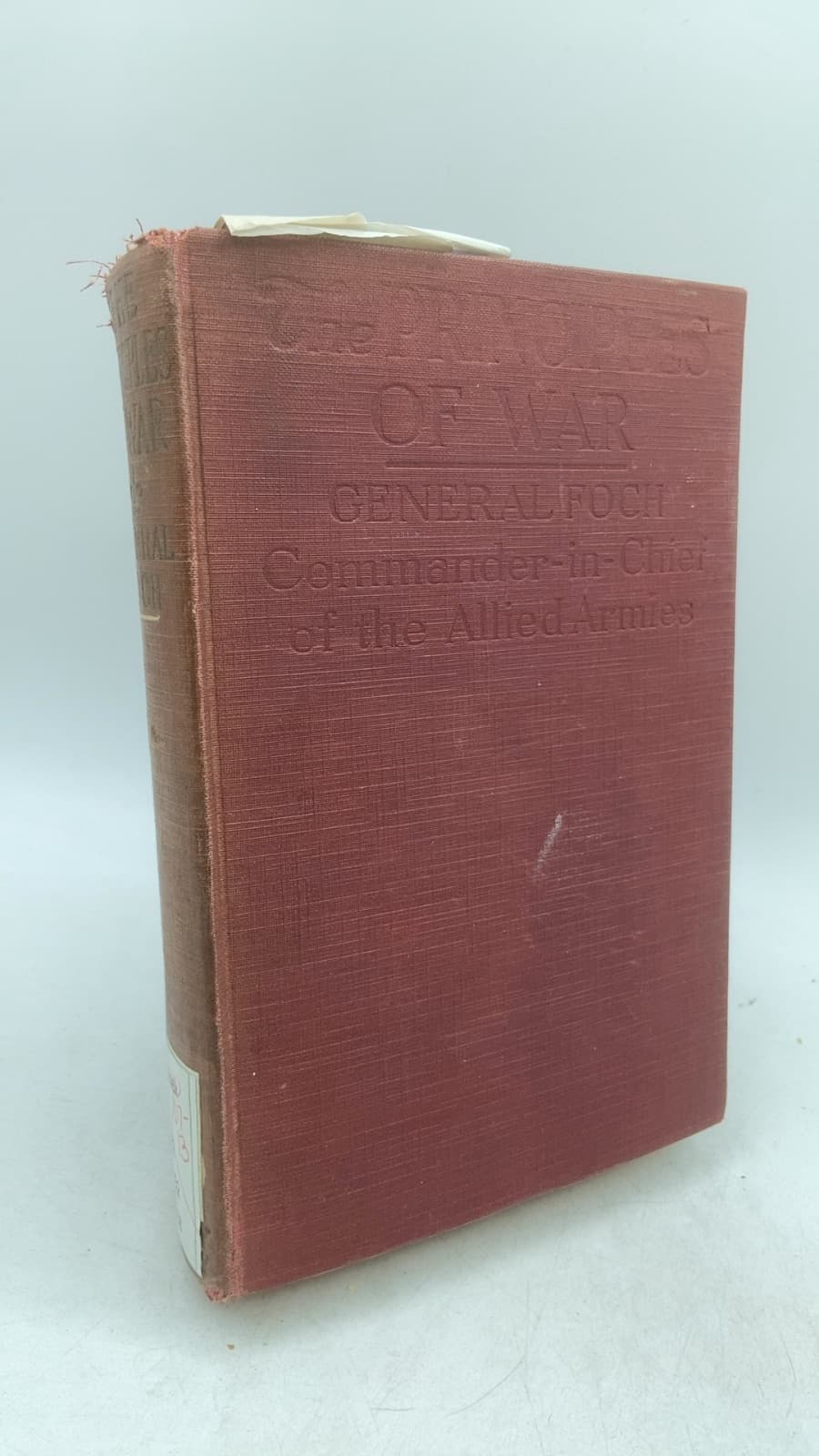 The Principles of War by General Ferdinand Foch - front cover