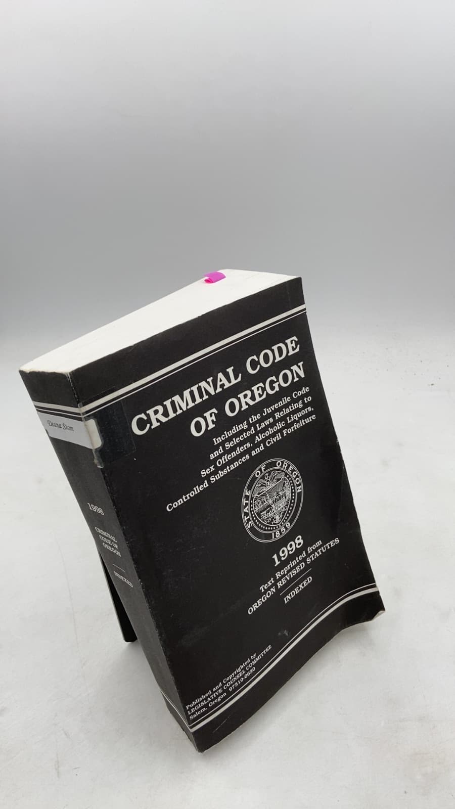 Criminal Code OF Oregon by Legislative Counsel Committee - front cover
