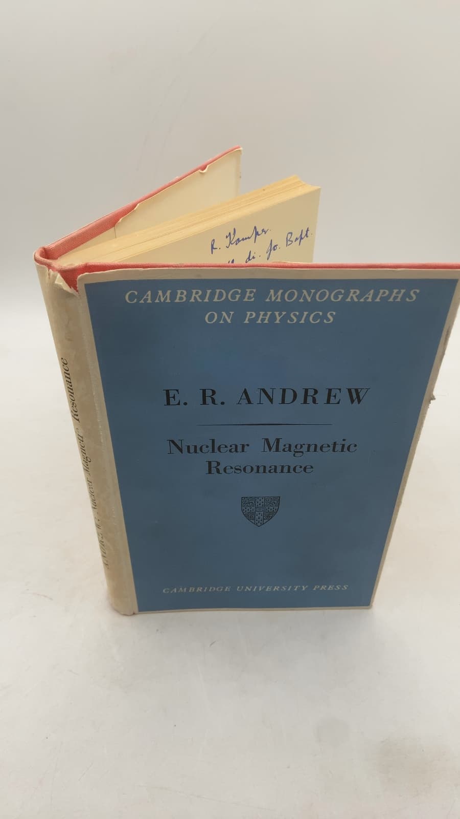 Nuclear Magnetic Resonance by E. R. Andrew - front cover