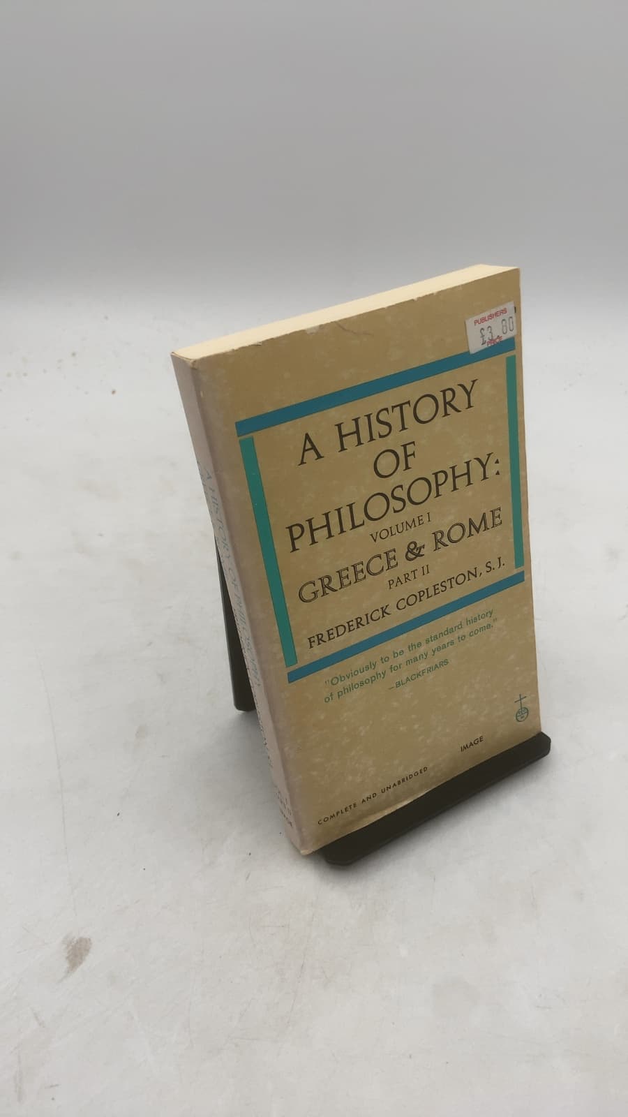A History of Philosophy: Volume I Greece & Rome Part II by Frederick Copleston, S.J. - front cover