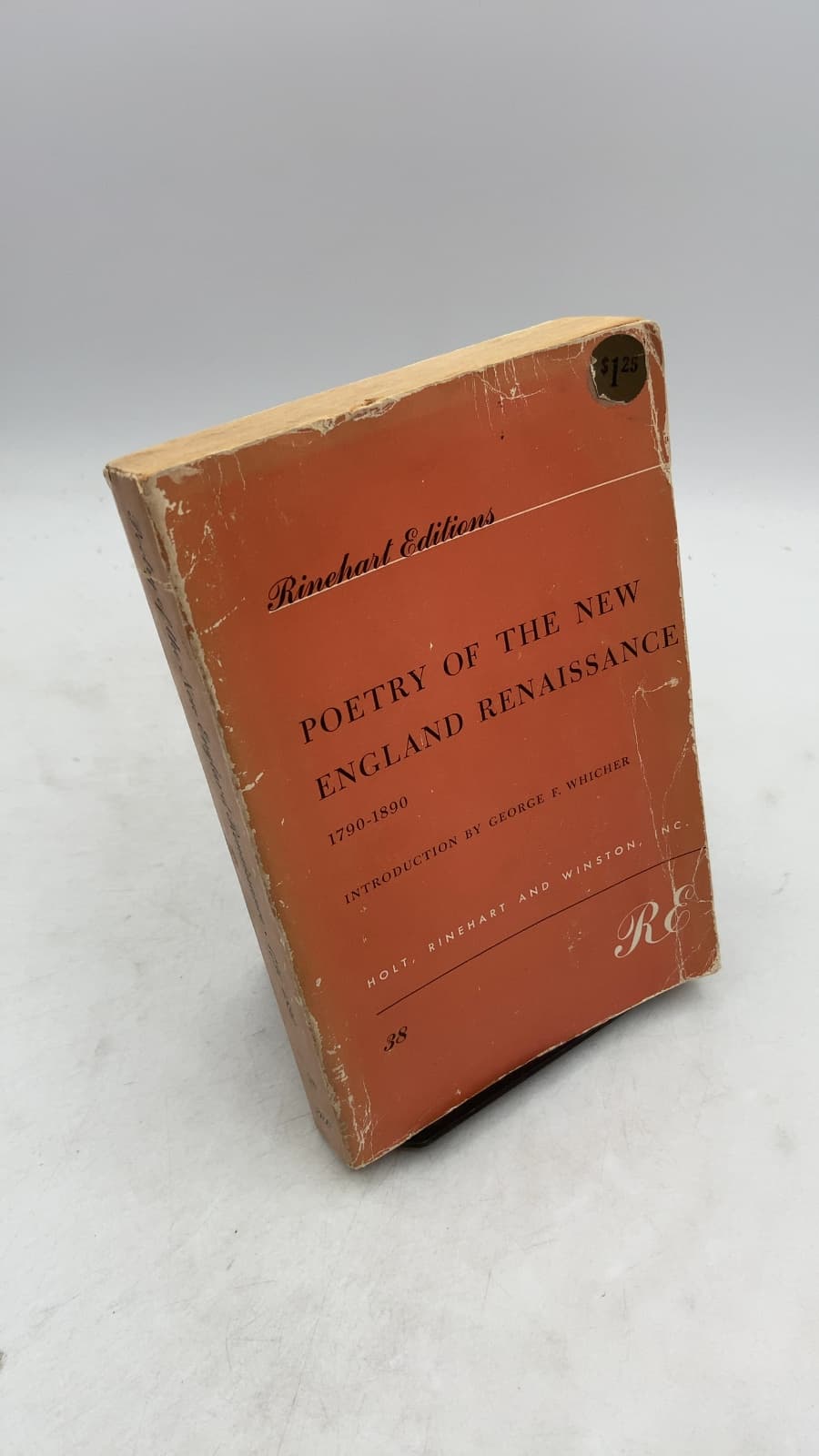 Poetry of the New England Renaissance 1790-1890 by George F. Whicher - front cover