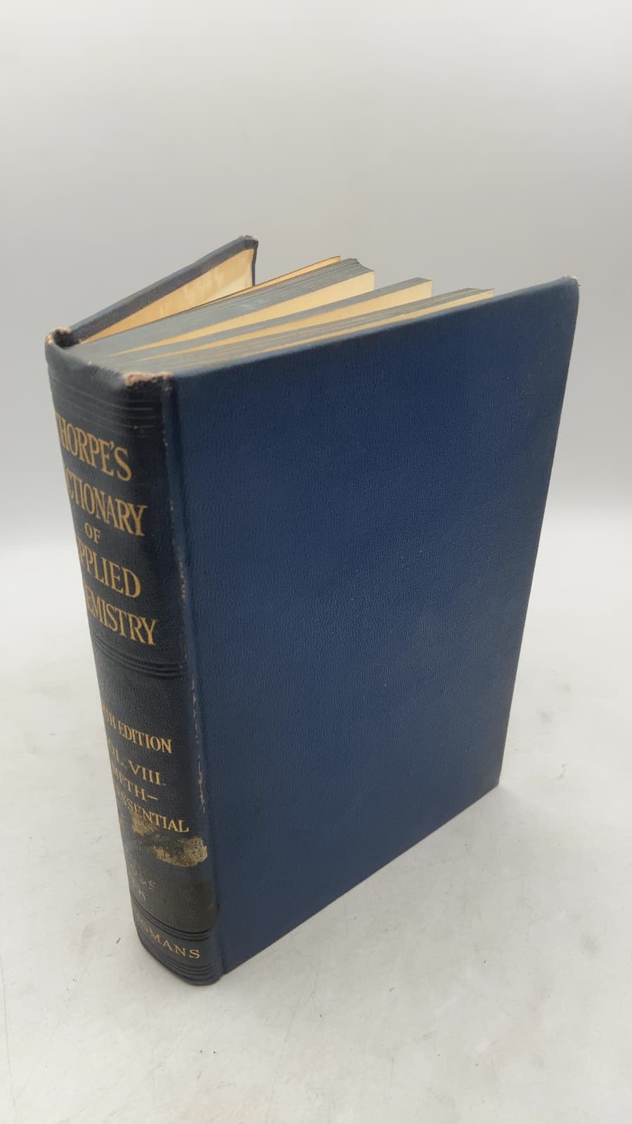 Thorpe's Dictionary of Applied Chemistry, Fourth Edition, Vol. VIII: Methal—Oils, Essential - front cover