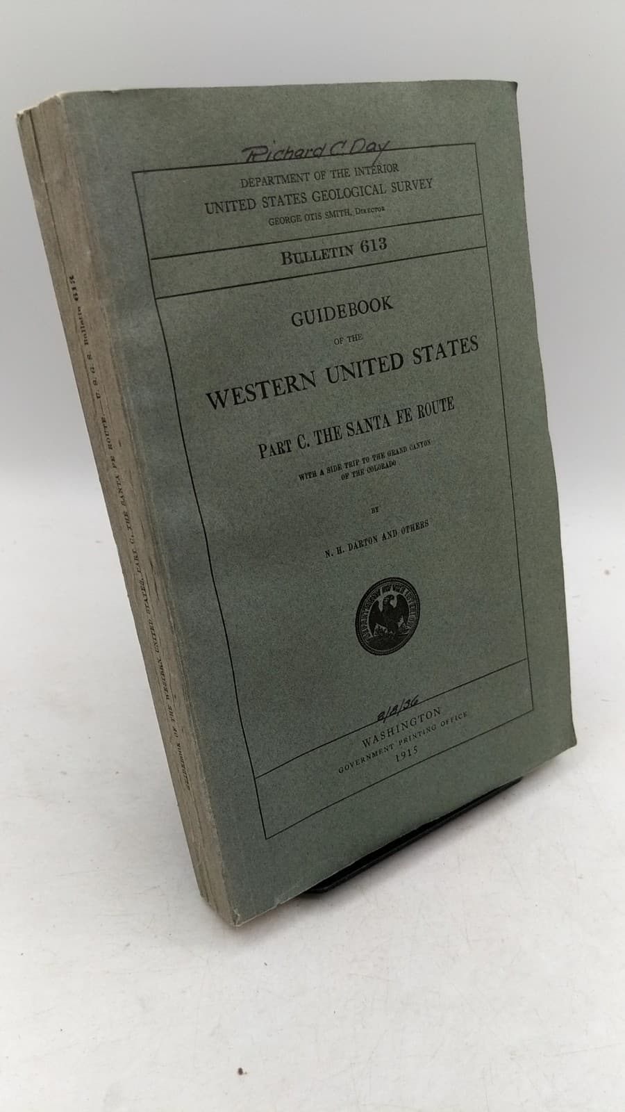 Guidebook of the Western United States, Part C. The Santa Fe Route (Bulletin 613) by N. H. Darton and others - front cover