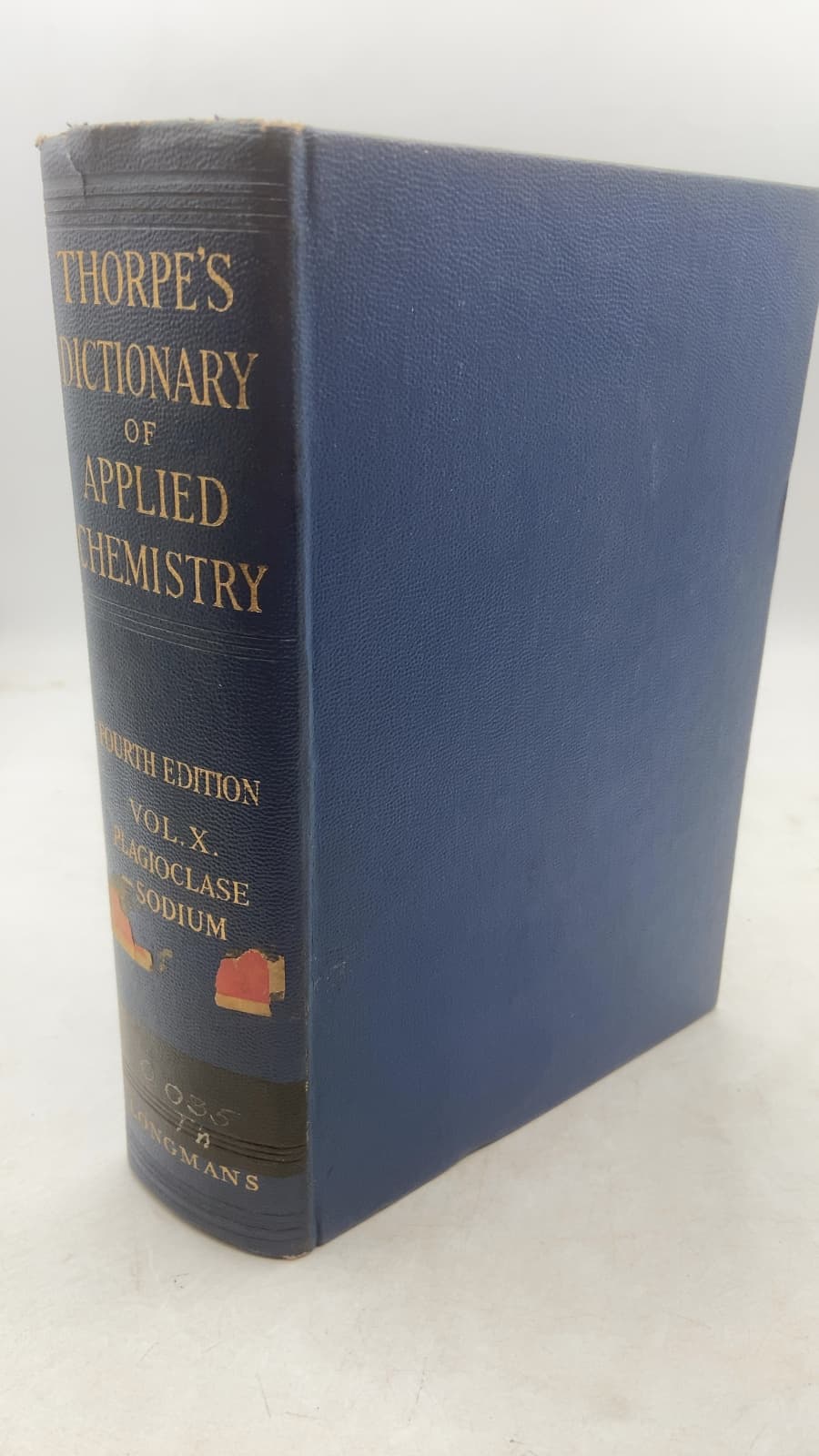 Thorpe's Dictionary of Applied Chemistry, Fourth Edition, Vol. X (Plagioclase—Sodium) by Jocelyn Field Thorpe and M. A. Whiteley - front cover