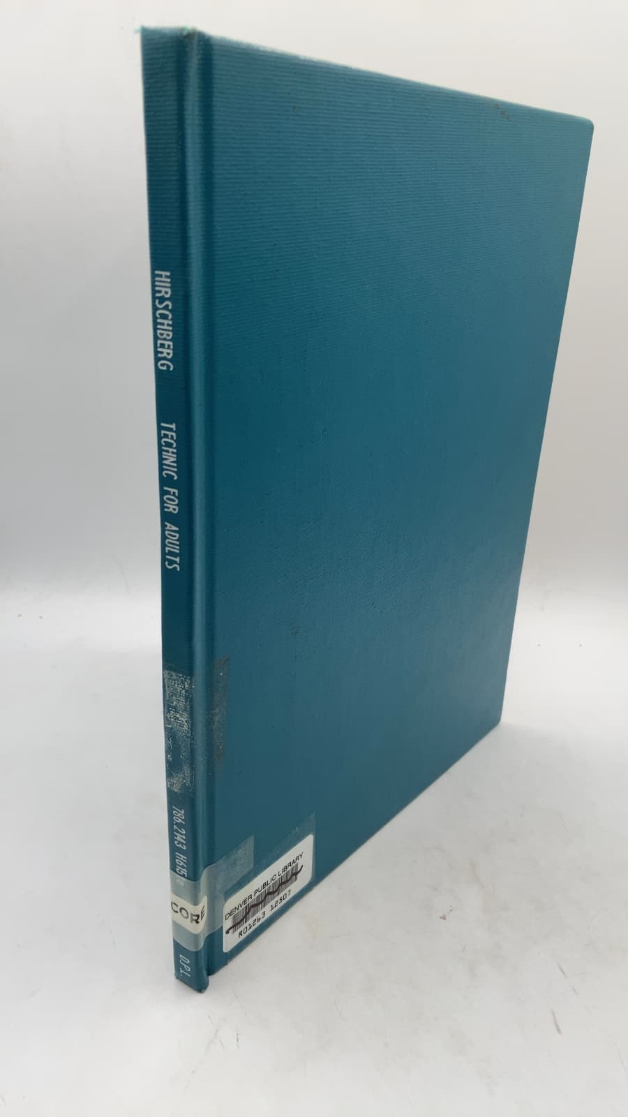 Technic FOR Adults Book ONE by David Hirschberg - front cover