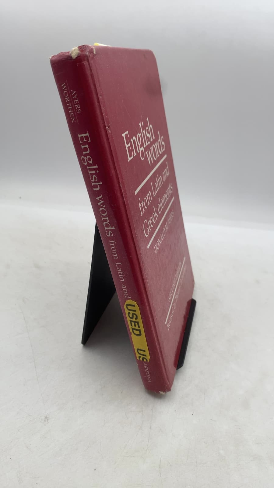 English words from Latin and Greek elements by Donald M. Ayers - front cover