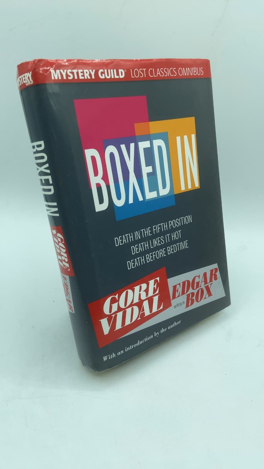 Boxed In: Death in the Fifth Position, Death Before Bedtime, Death Likes It Hot by Gore Vidal writing as Edgar Box - front cover