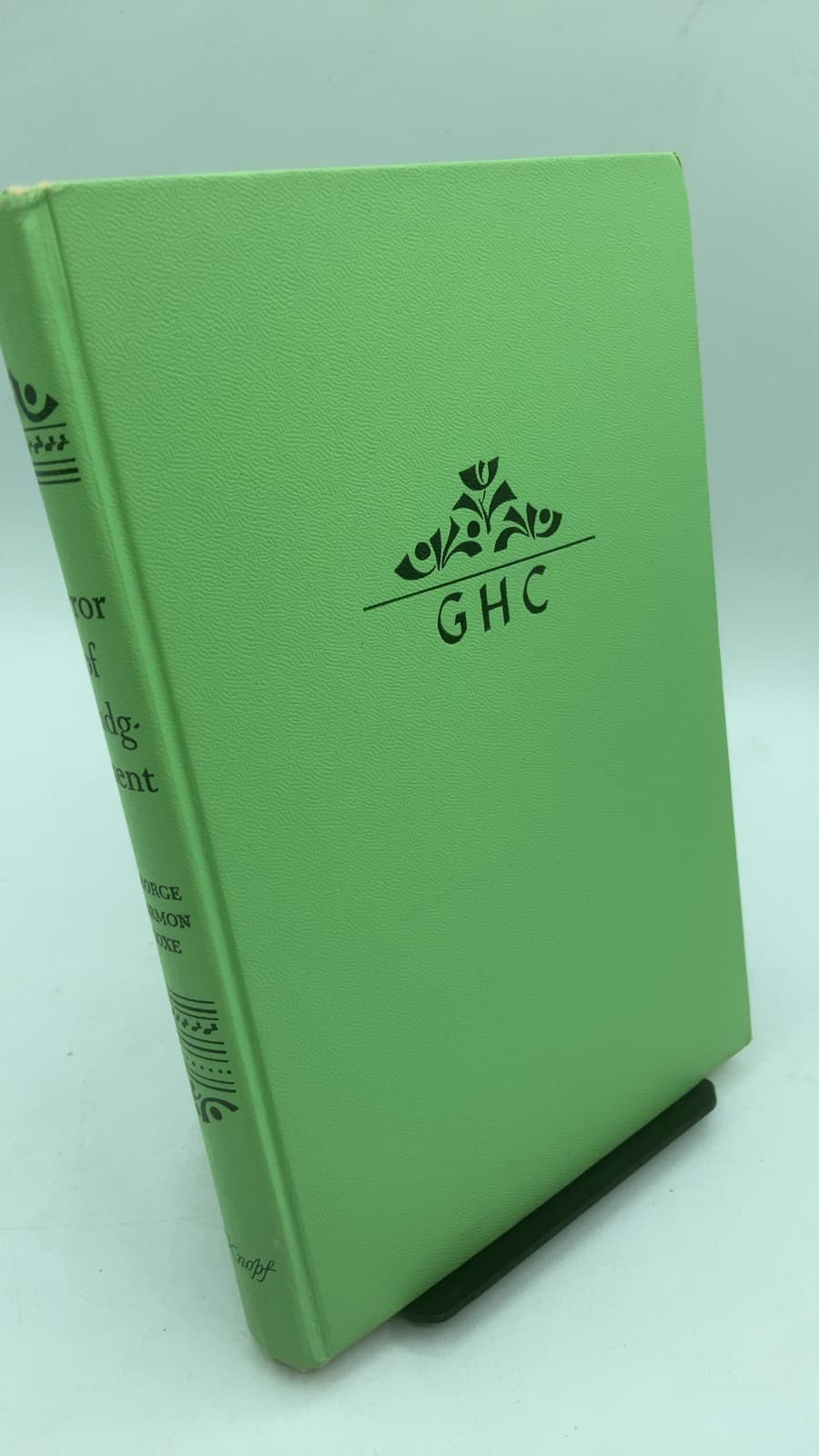 Error of Judgment by George Harmon Coxe - front cover