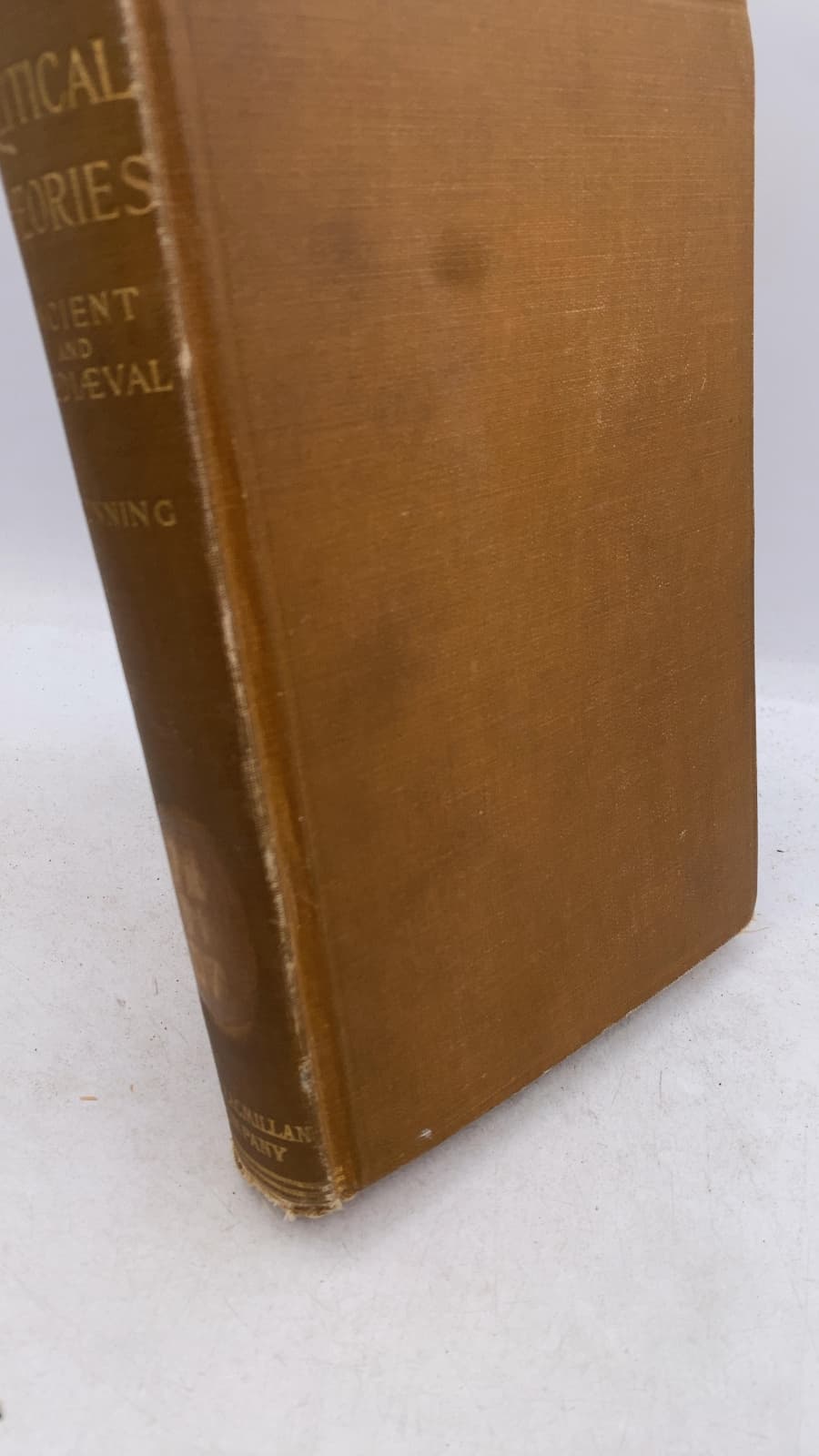 A History of Political Theories: Ancient and Mediæval by William Archibald Dunning - front cover
