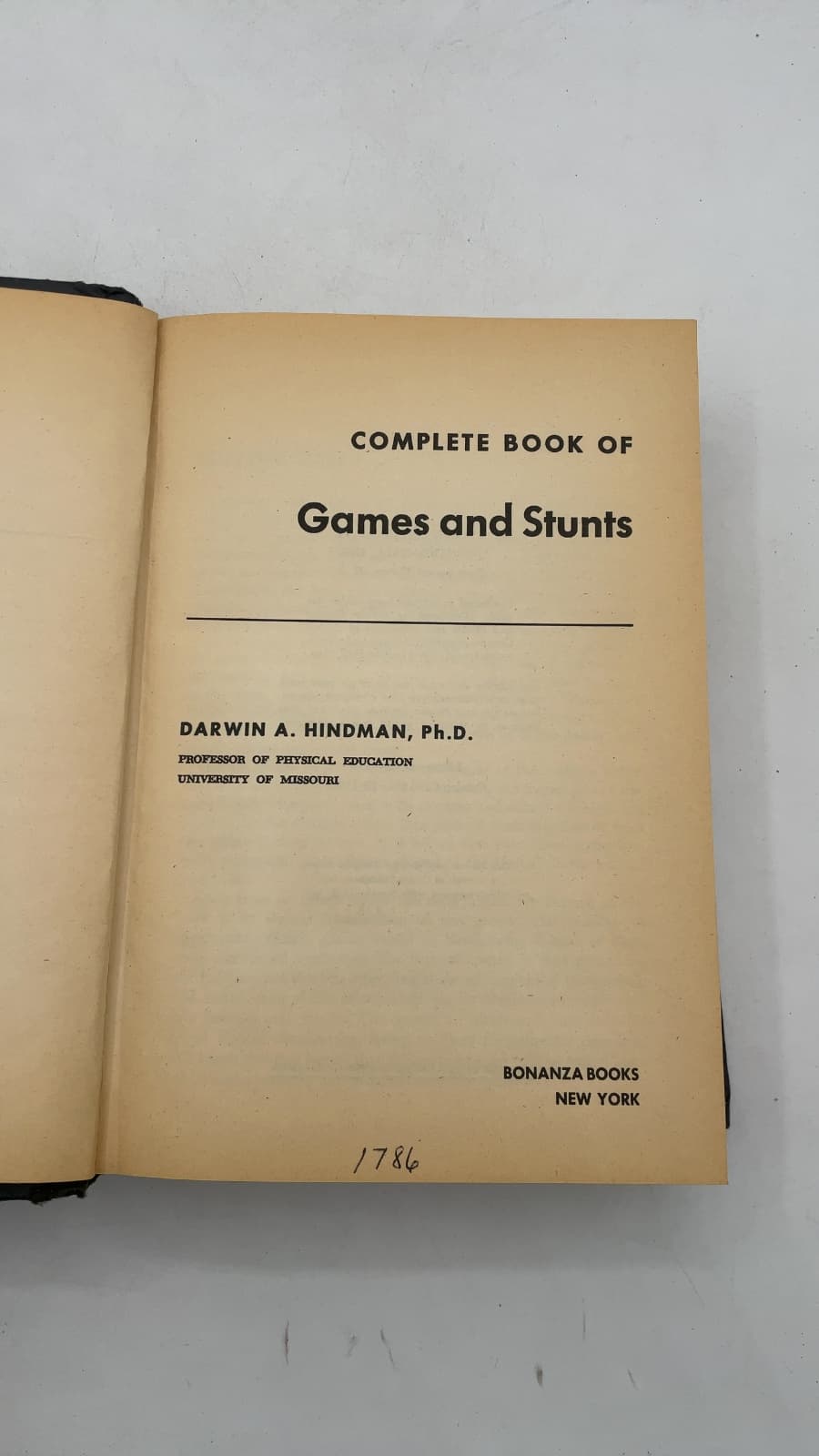 Complete Book of Games and Stunts by Darwin A. Hindman, Ph.D. - title page