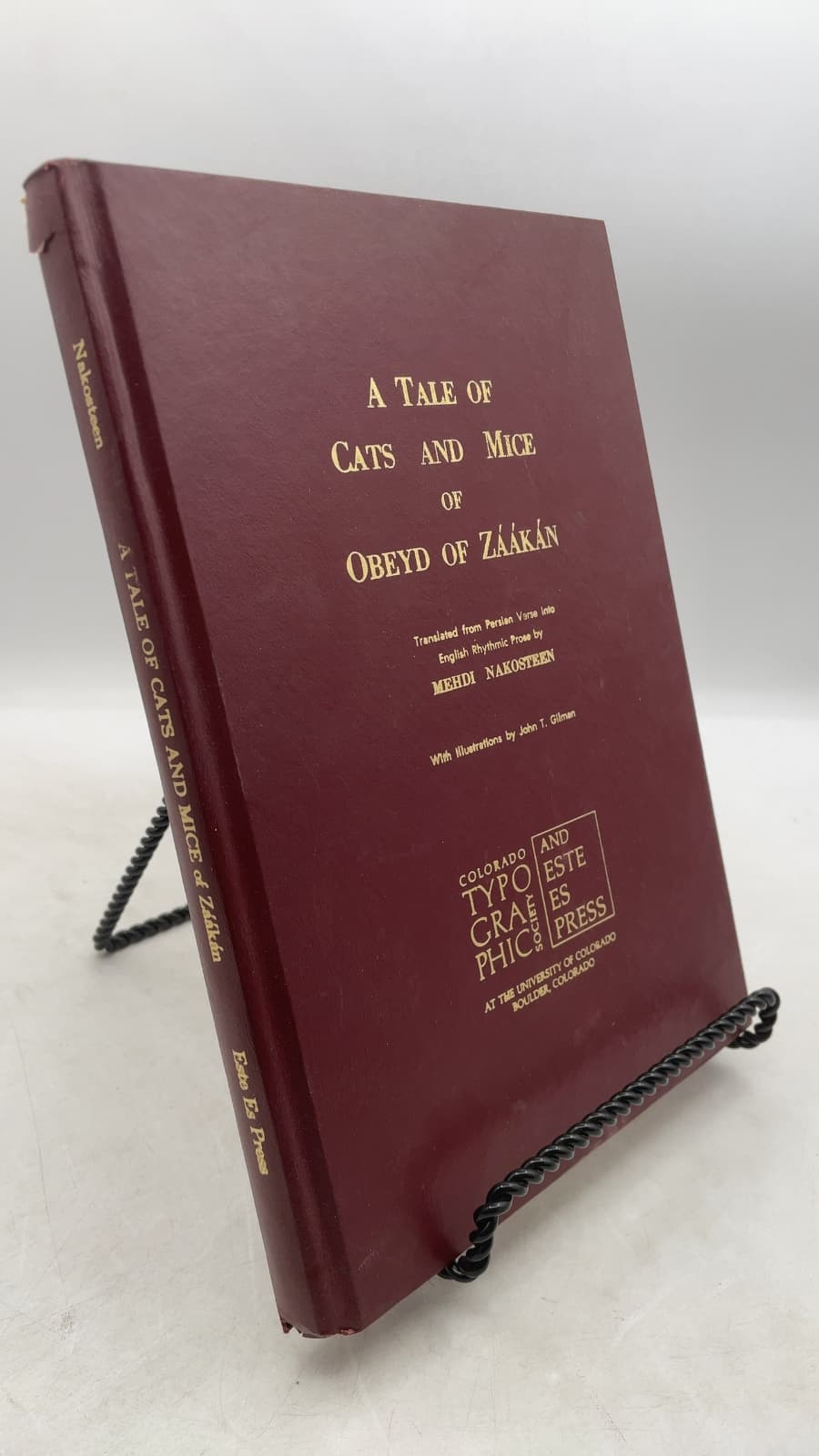 A Tale of Cats and Mice of Obeyd of Záákán by Mehdi Nakosteen - front cover